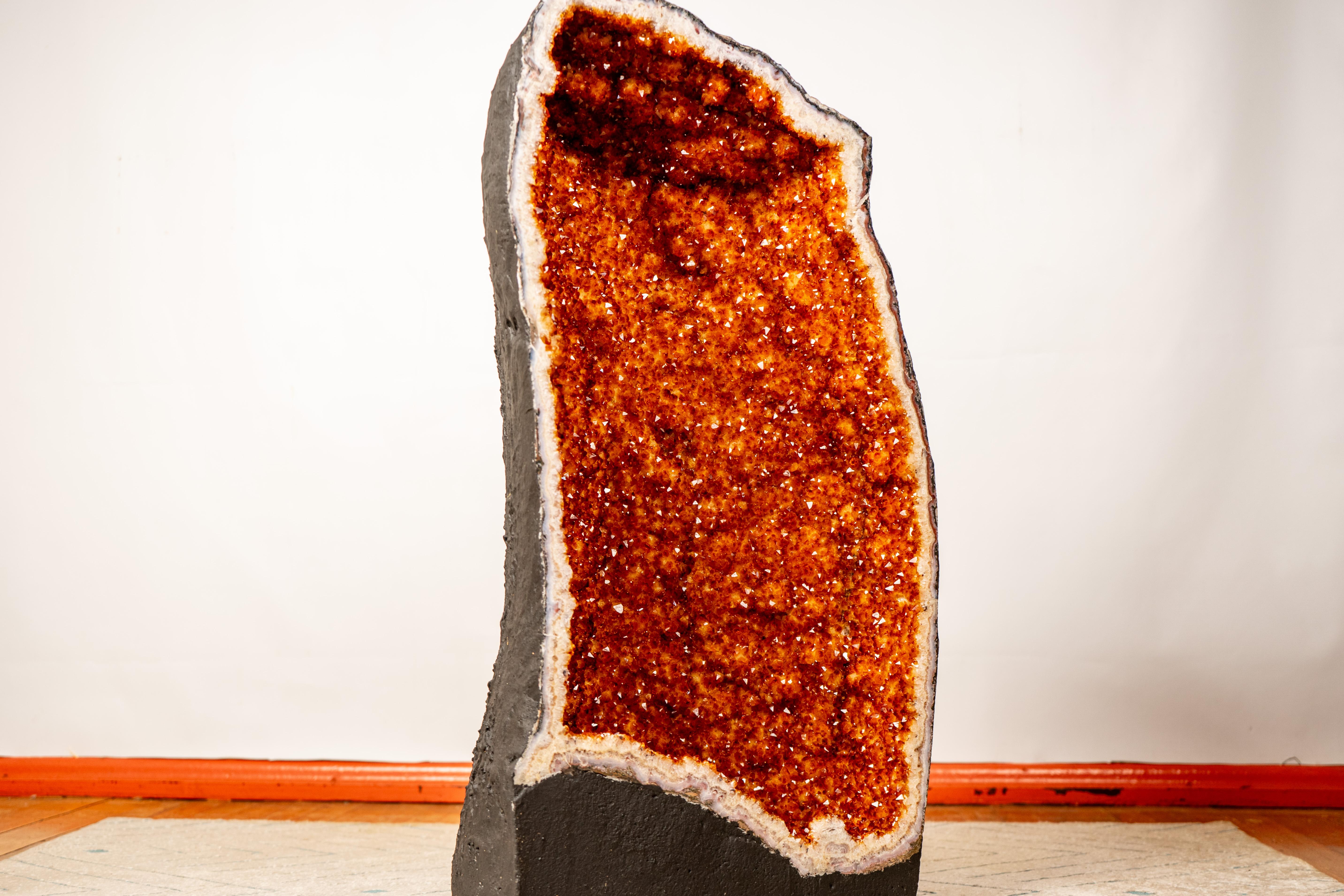 AAA-Grade Madeira Citrine Geode: The Rarest Citrine in a Perfect Aesthetic Geode

▫️ Description

As we say in Brazil, “Fora de Série,” meaning something not produced on a large scale or easily replicated, perfectly describes this geode. Rare, with