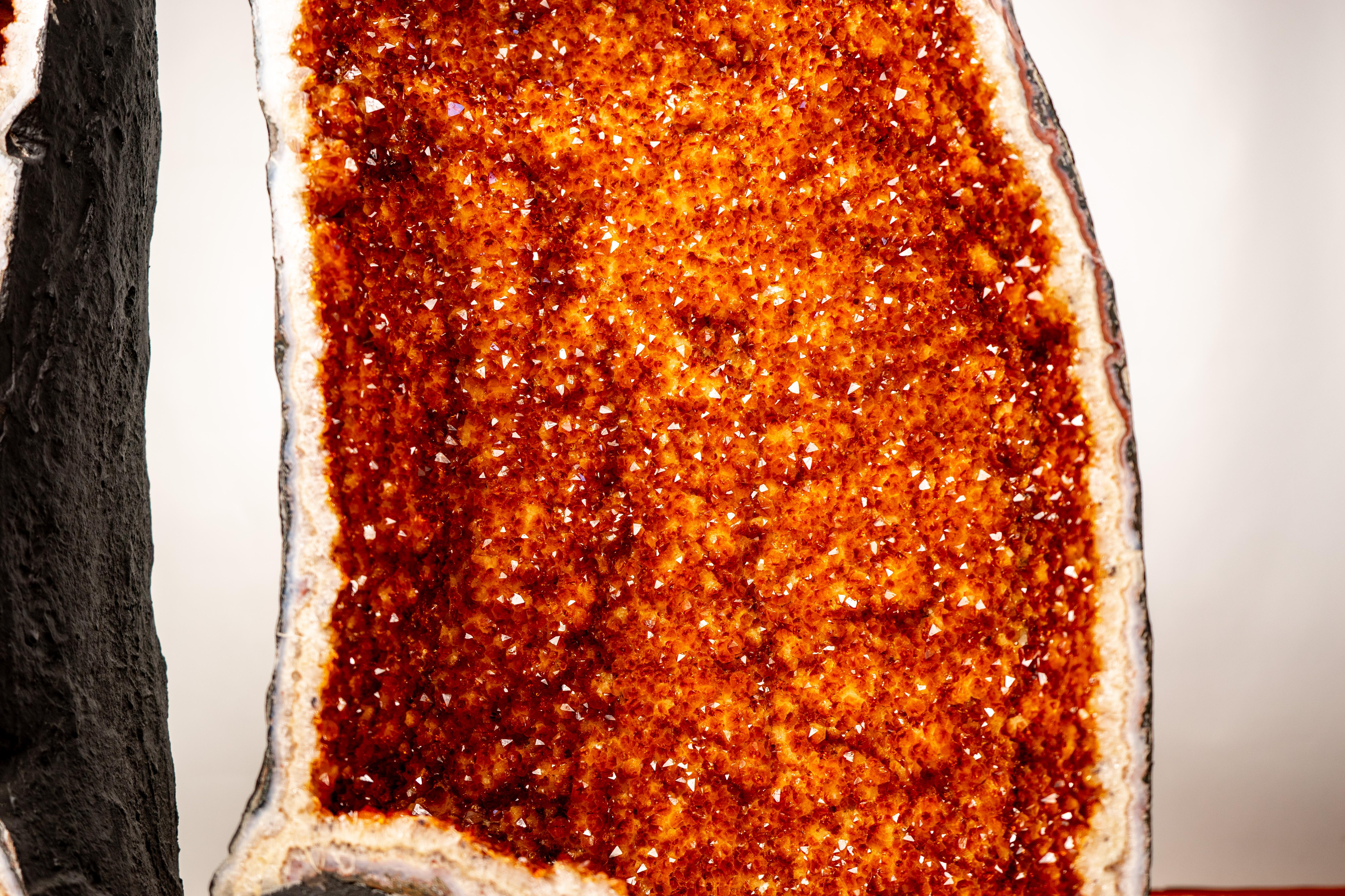 Crystal Large Citrine Cathedral Geode For Sale