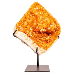 Large Citrine Crystal Cluster with Rare Stalactite Flower Formation