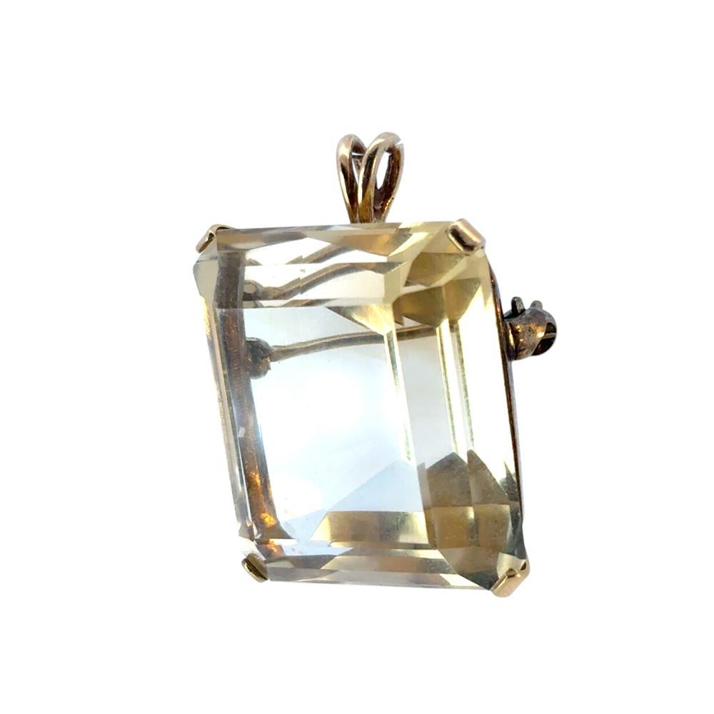 Grand pendentif vintage en citrine en vente 6