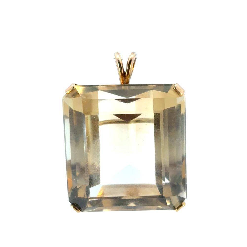 Grand pendentif vintage en citrine en vente 7
