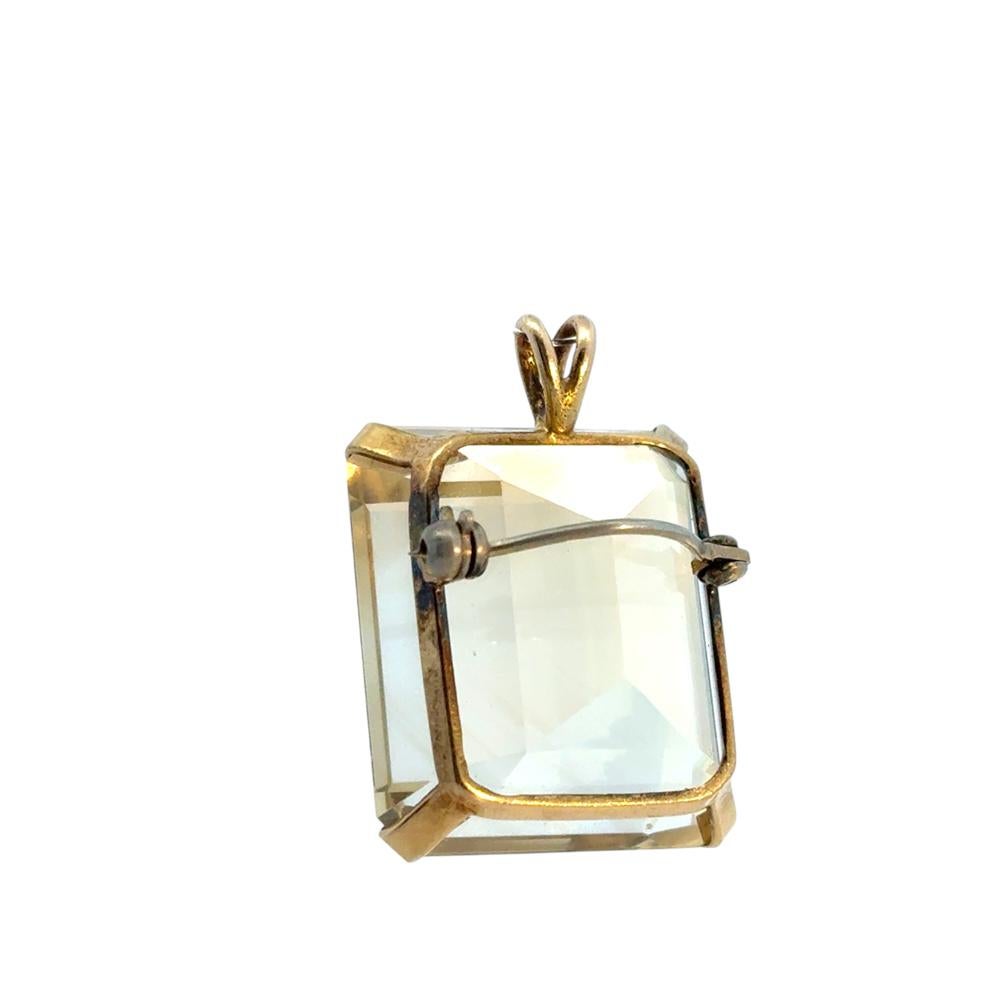 Grand pendentif vintage en citrine en vente 3