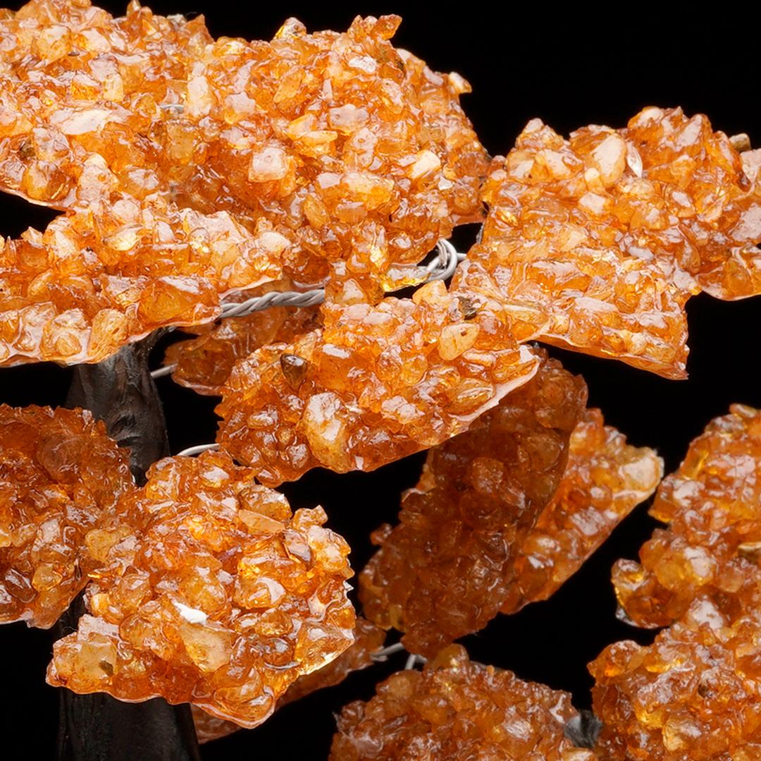 Large Citrine Gemstone Tree on Citrine Cluster Base For Sale 2