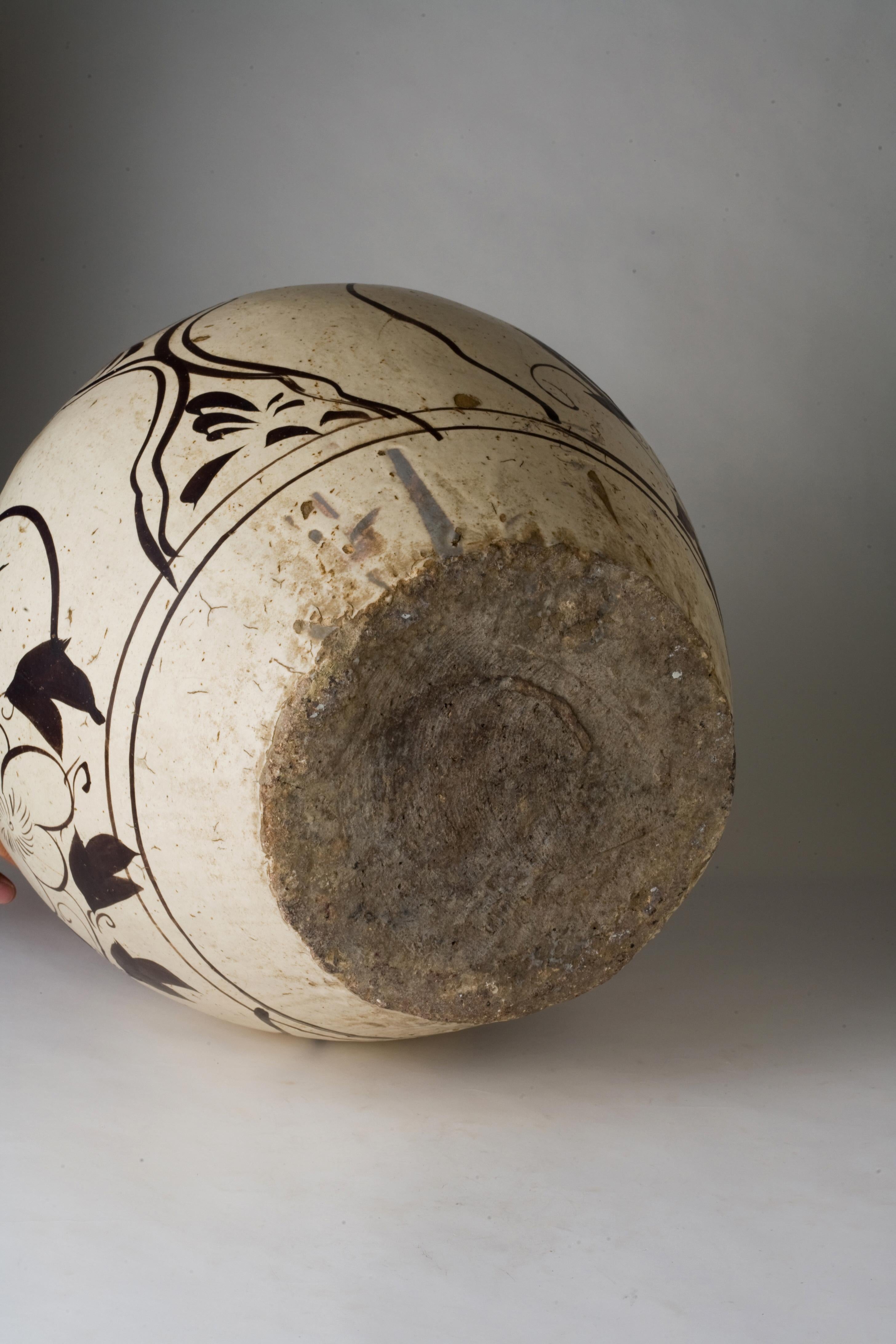 Hong Kong Large Cizhou Jar, Yuan Dynasty For Sale
