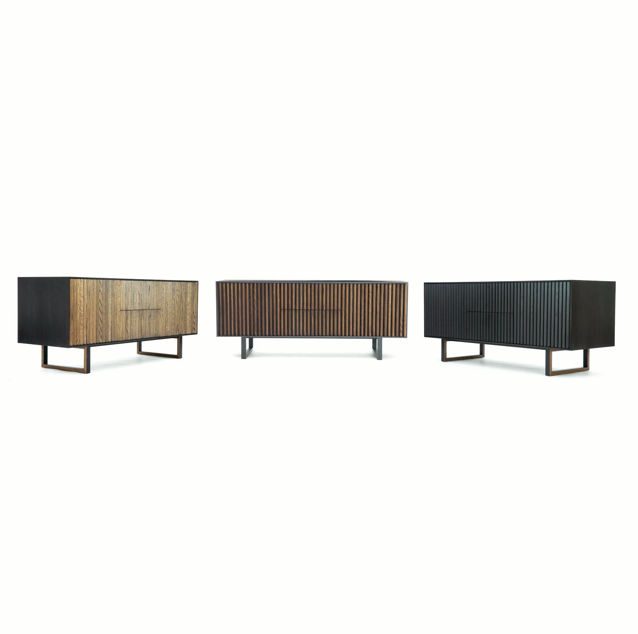 Ash Modern Clair Sideboard Credenza by Corinna Warm in Black Ebonised Wood in Stock For Sale