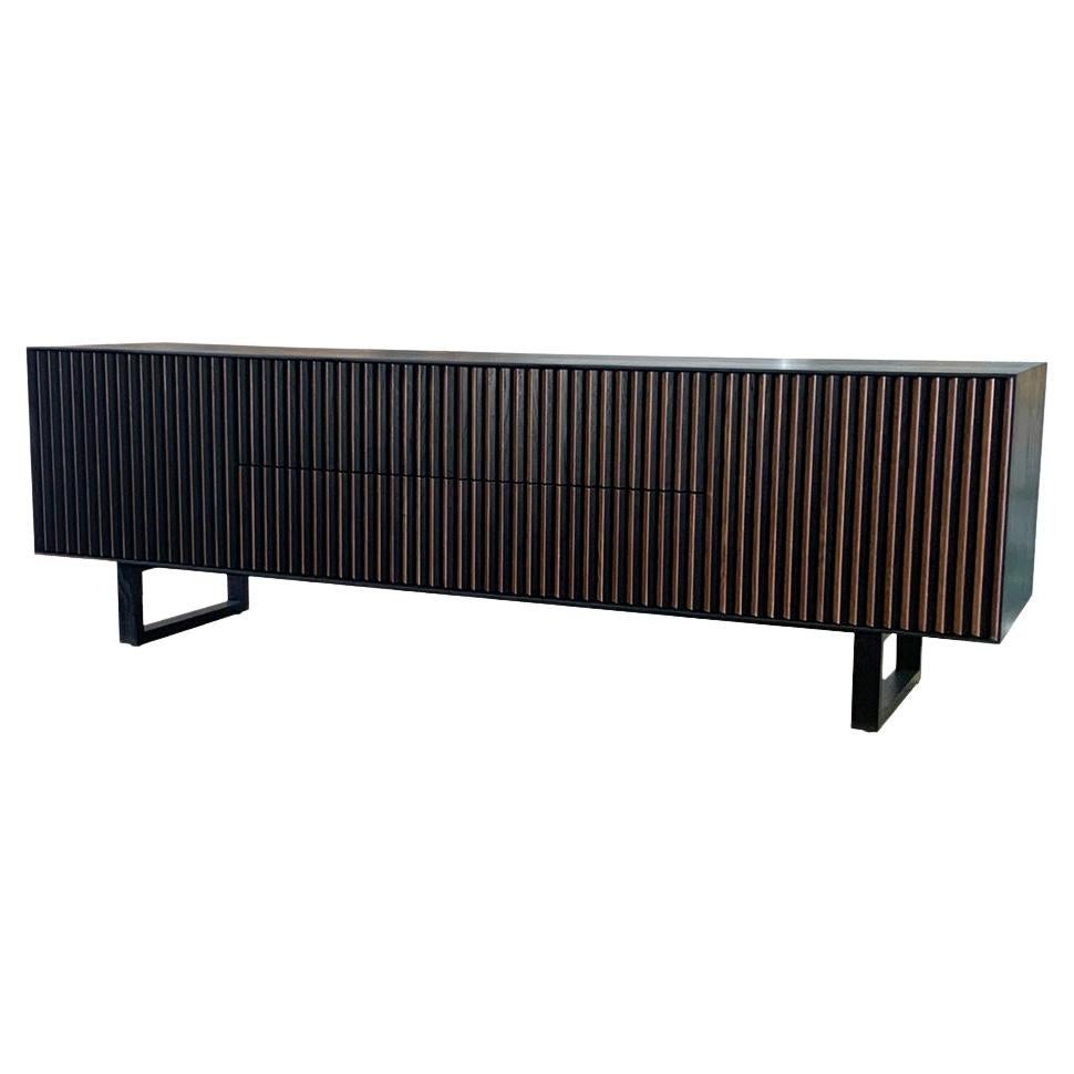 Modern Clair Sideboard Credenza by Corinna Warm in Black Ebonised Wood in Stock