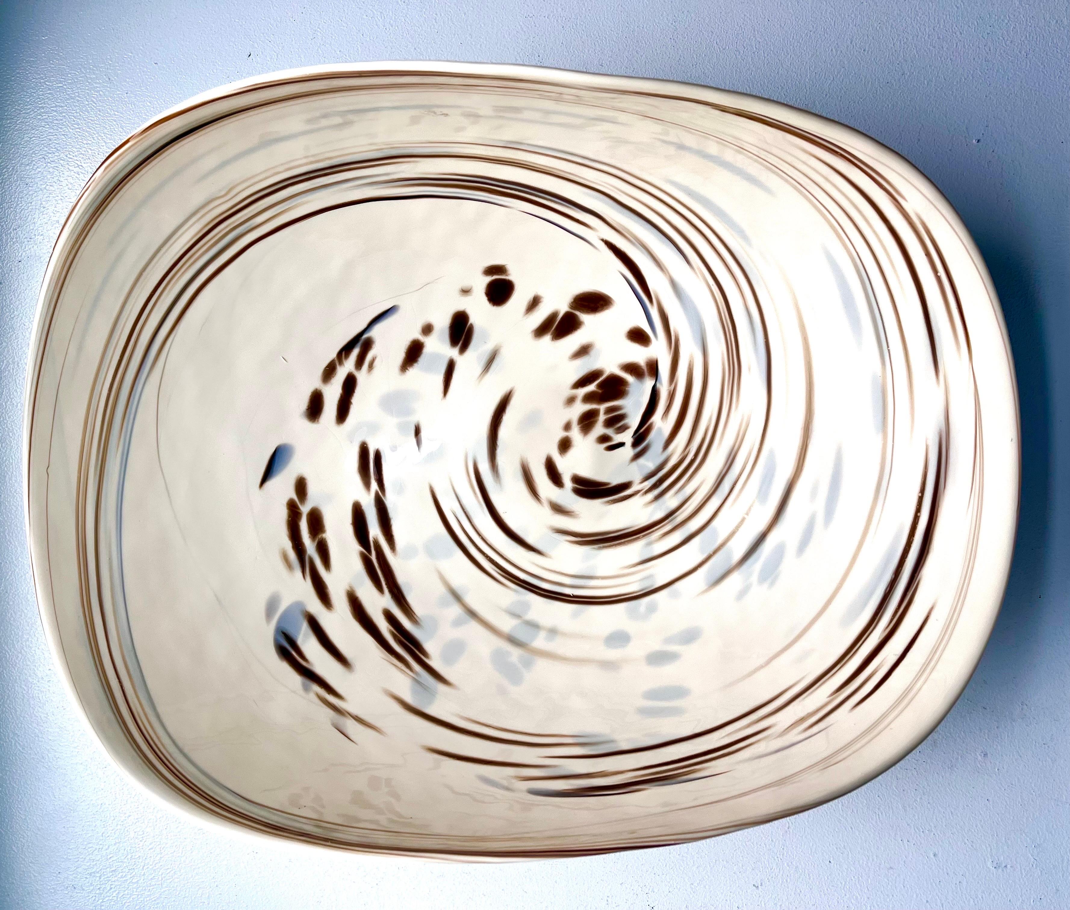 Grand centre de table en verre d'art italien à coquille de palourde, vers 1980 en vente 5