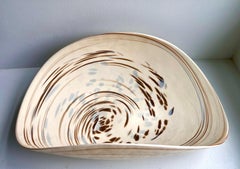 Large Clam Shell Italian Art Glass Center Piece, circa 1980