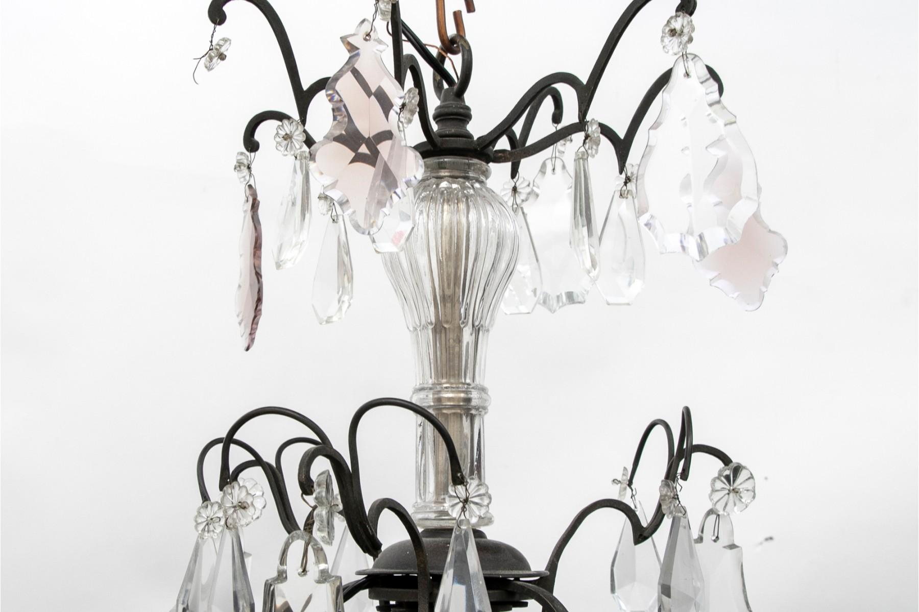 Large Classic French Crystal Chandelier with 6 Lights 6