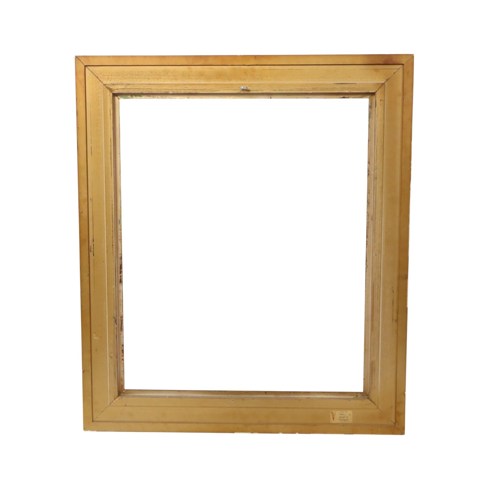 Large Classic Gold-Colored Wooden Frame Painting 75x65cm For Sale 10