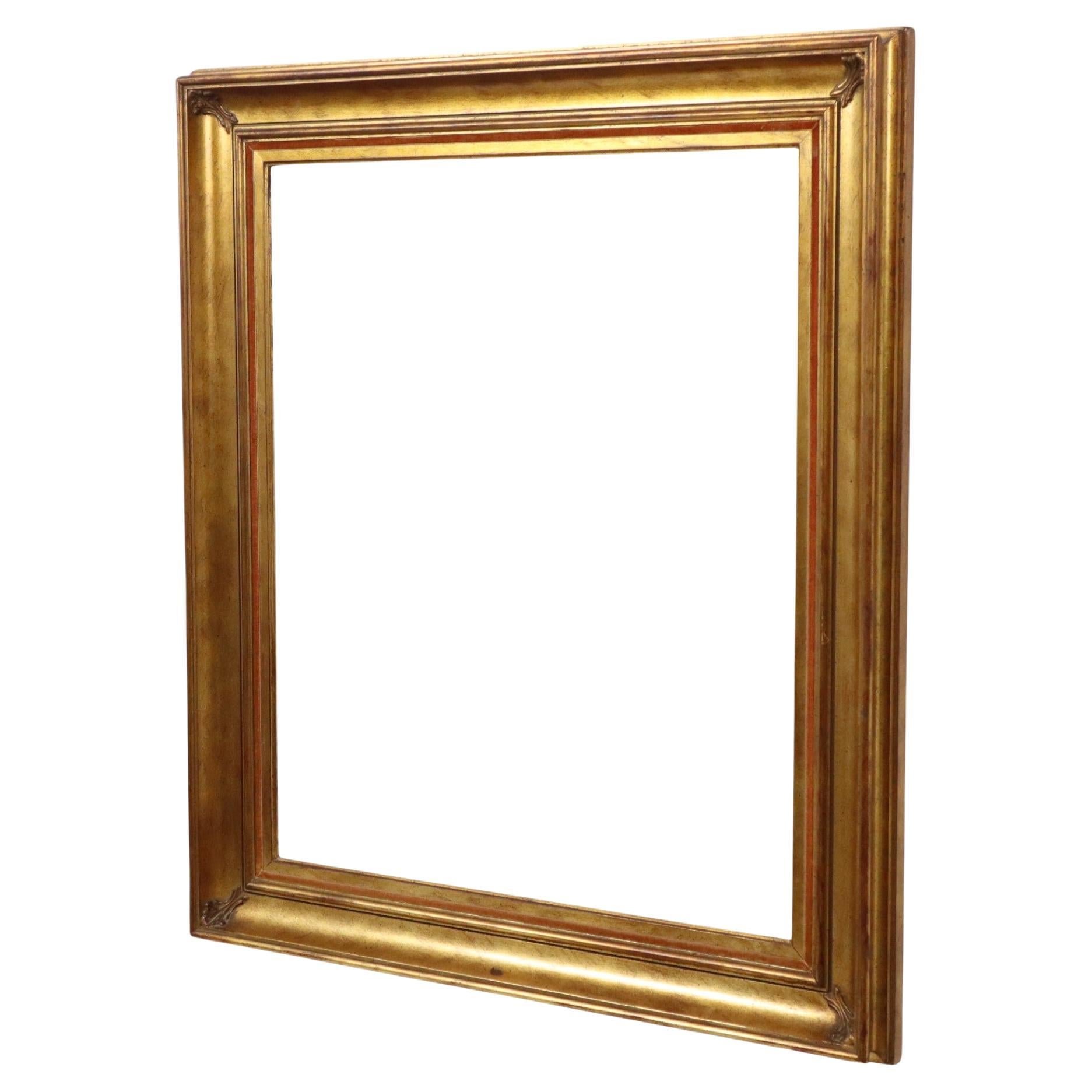 Large Classic Gold-Colored Wooden Frame Painting 75x65cm