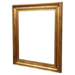 Used Large Classic Gold-Colored Wooden Frame Painting 75x65cm