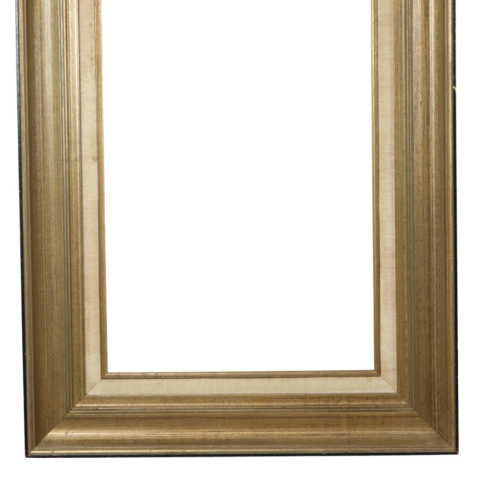 Belgian Large Classic Gold Frame Pine Wood Sleek Design 97cm For Sale