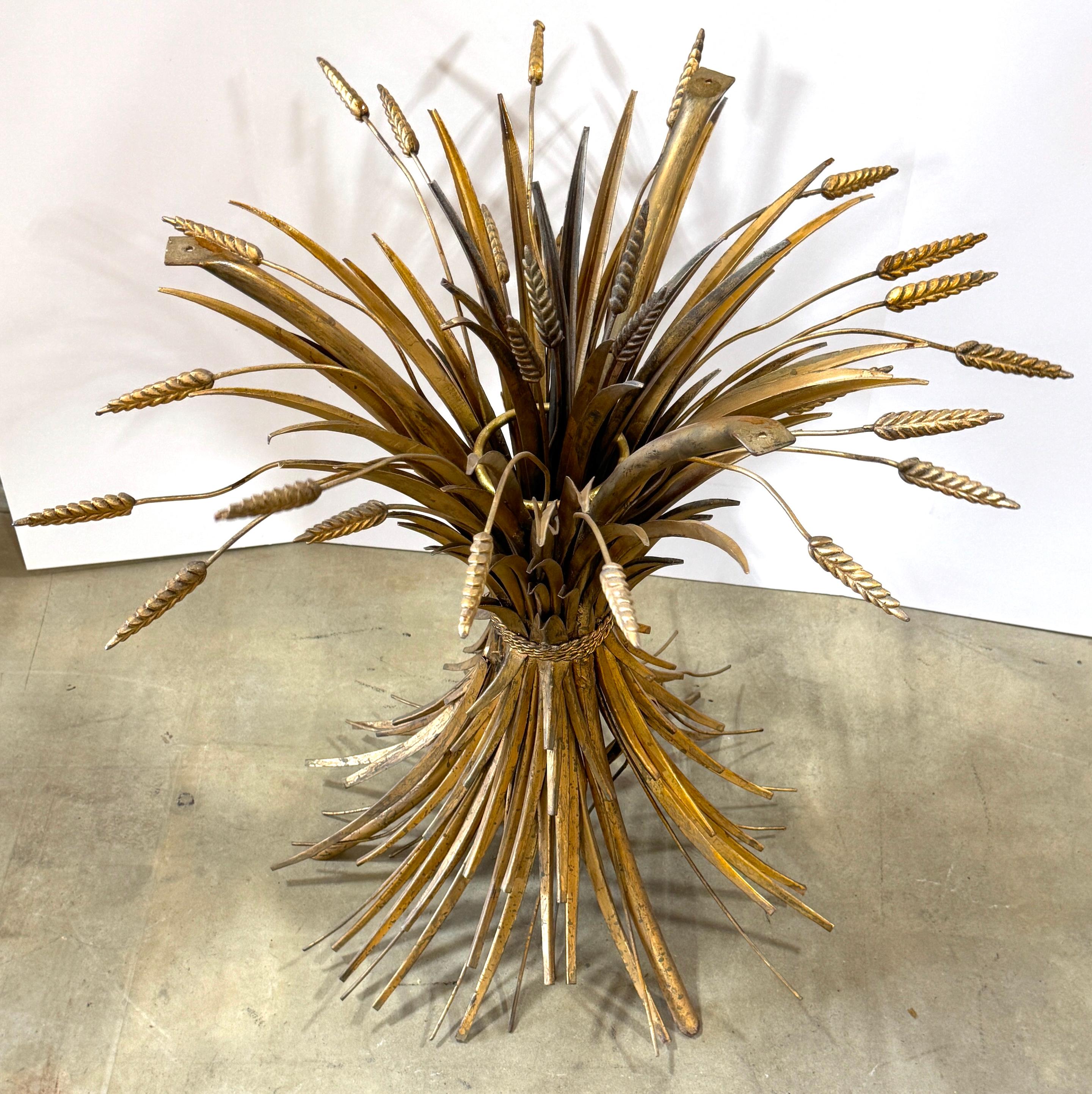 Large Classic Italian Gilt Sheath Wheat Table As Seen In Coco Chanels Apartment For Sale 6