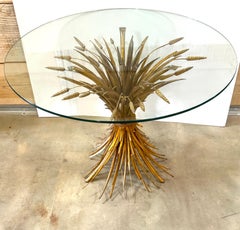 Large Classic Italian Gilt Sheath Wheat Table As Seen In Coco Chanels Apartment