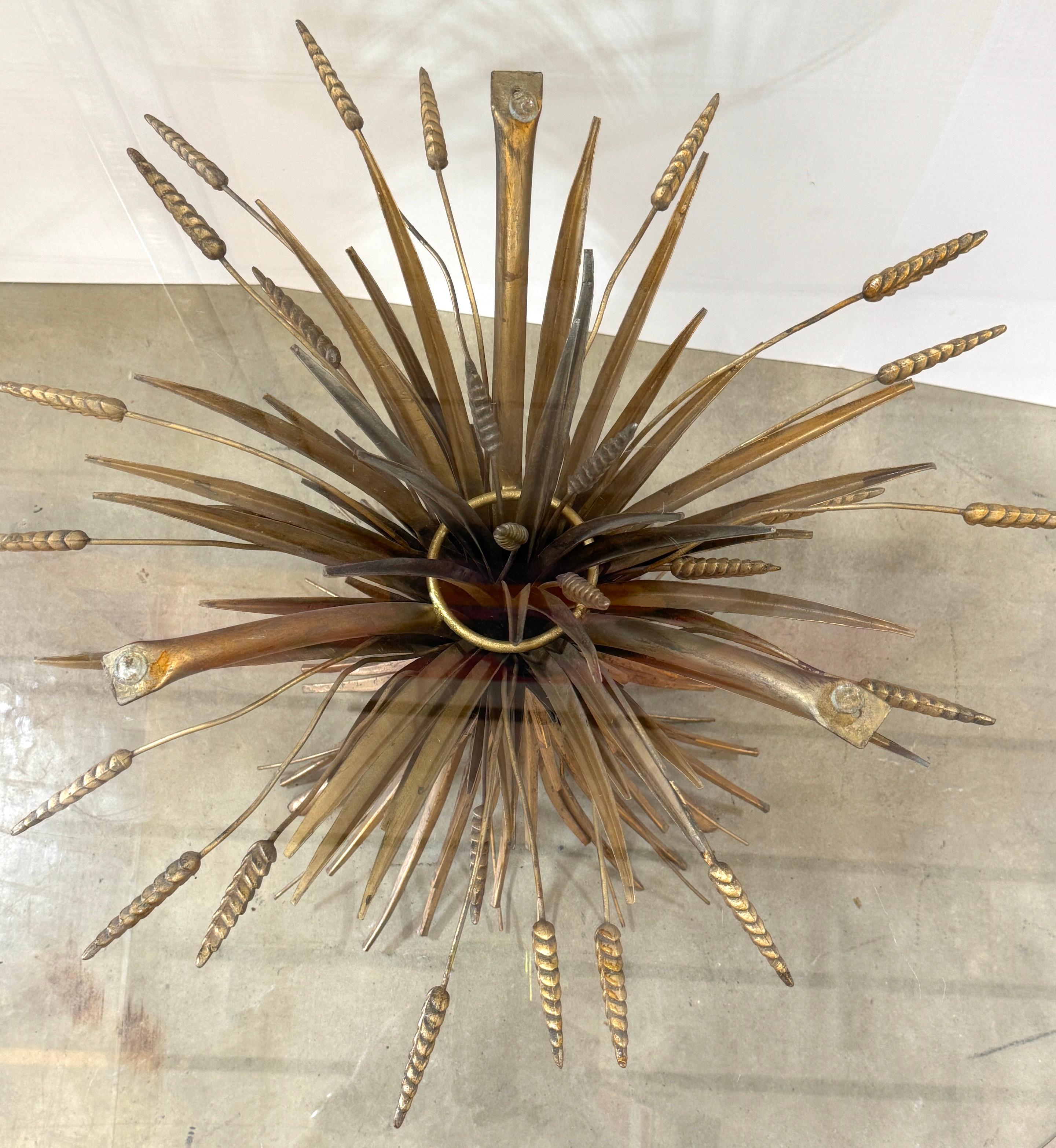 20th Century Large Classic Italian Gilt Sheath Wheat Table As Seen In Coco Chanels Apartment For Sale