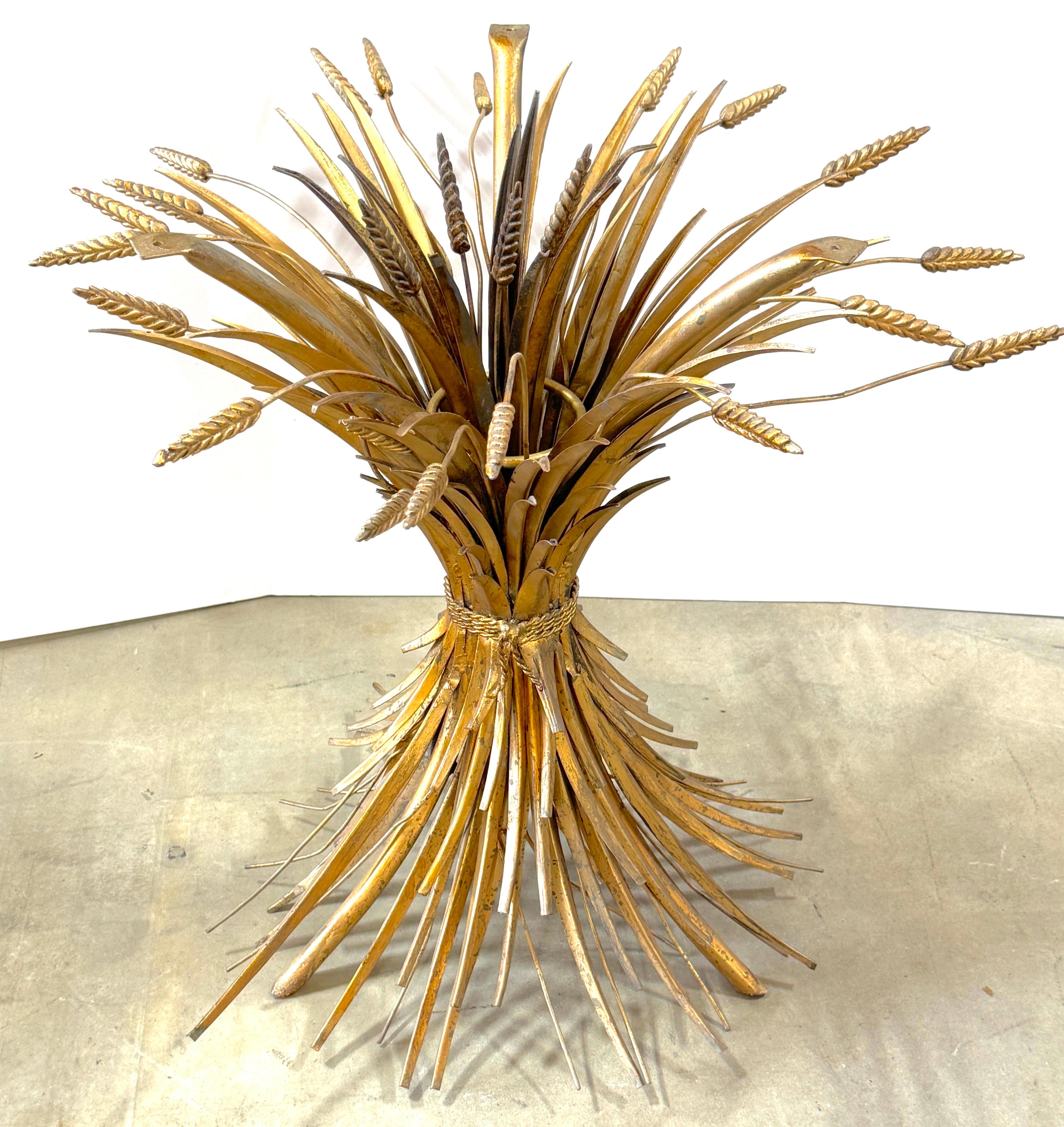 Large Classic Italian Gilt Sheath Wheat Table As Seen In Coco Chanels Apartment For Sale 1