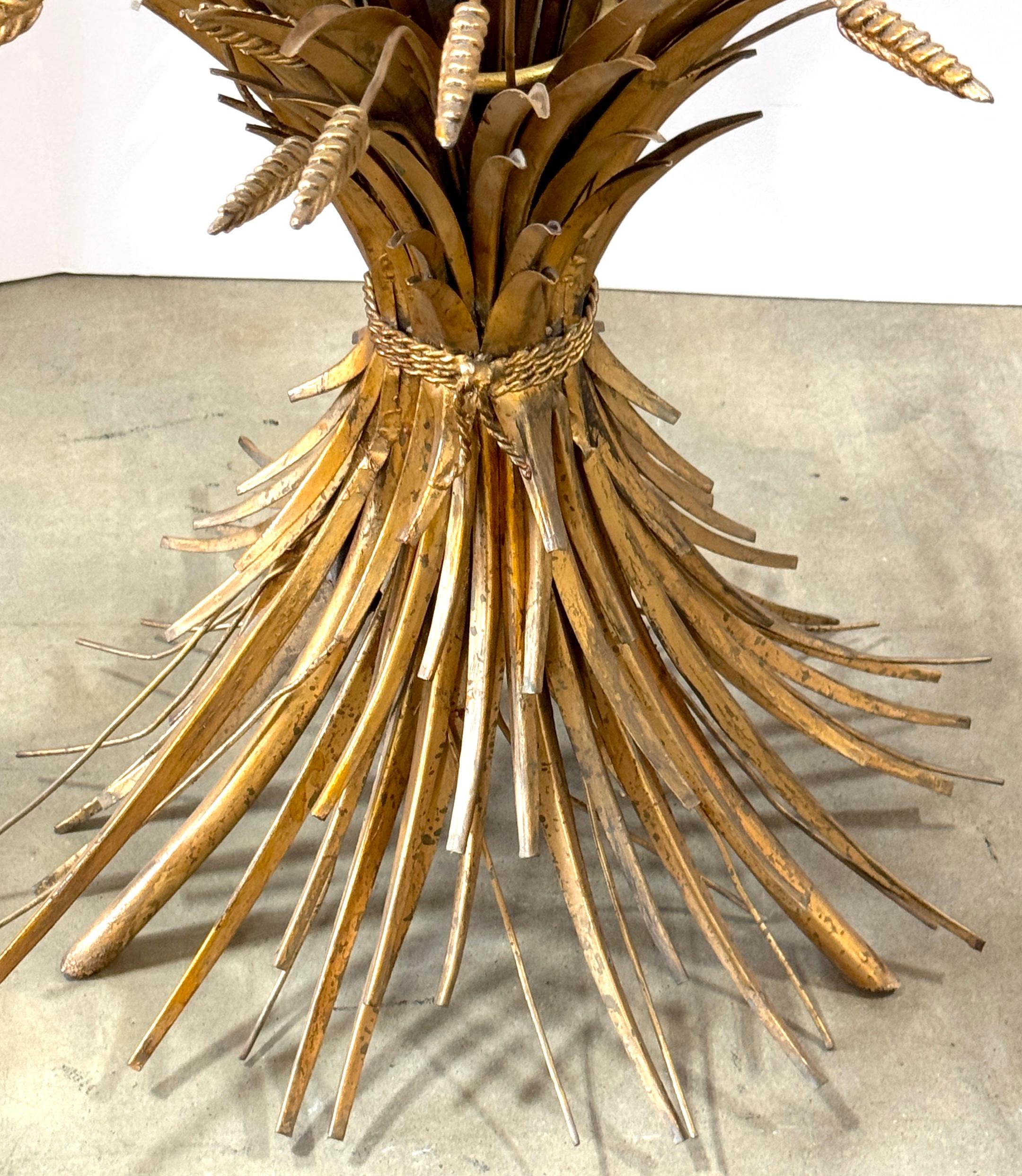 Large Classic Italian Gilt Sheath Wheat Table As Seen In Coco Chanels Apartment For Sale 2