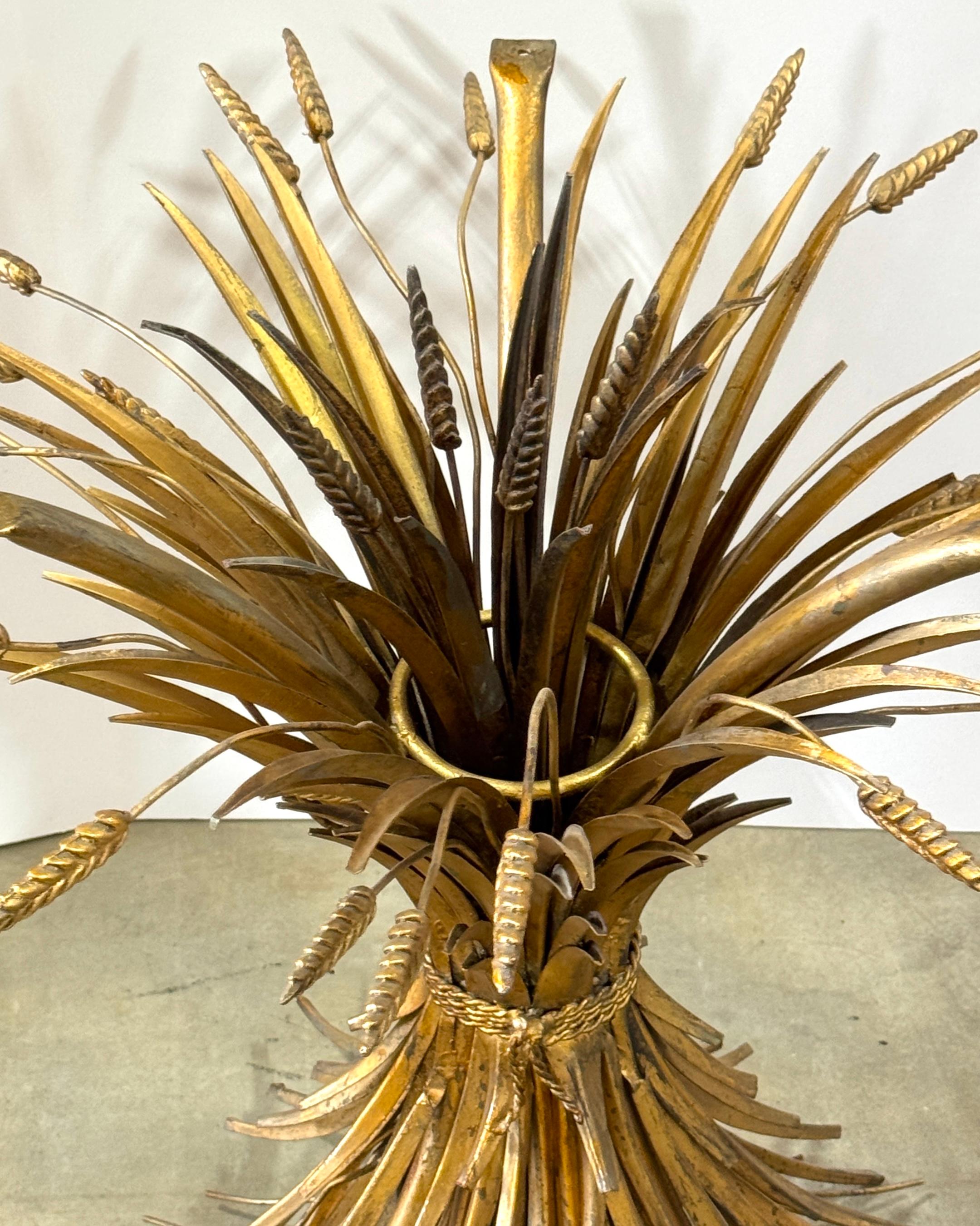 Large Classic Italian Gilt Sheath Wheat Table As Seen In Coco Chanels Apartment For Sale 3