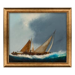Large, Classic Maritime, Oil Painting, Marine, Original, Sailing Ship