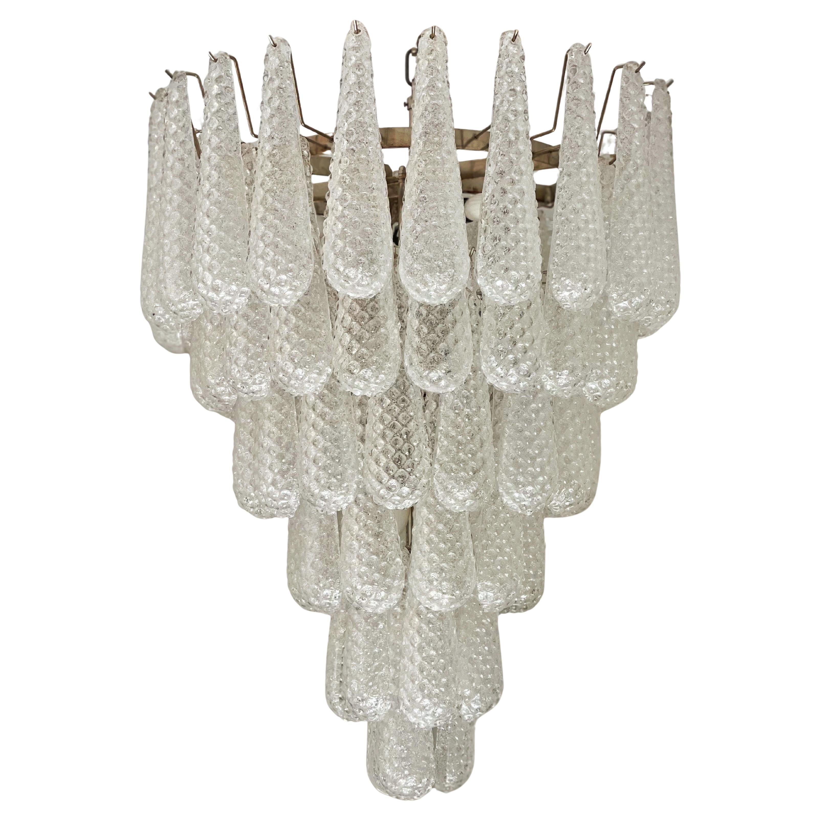 Large Classic Murano Chandelier in the of style of Venini. For Sale