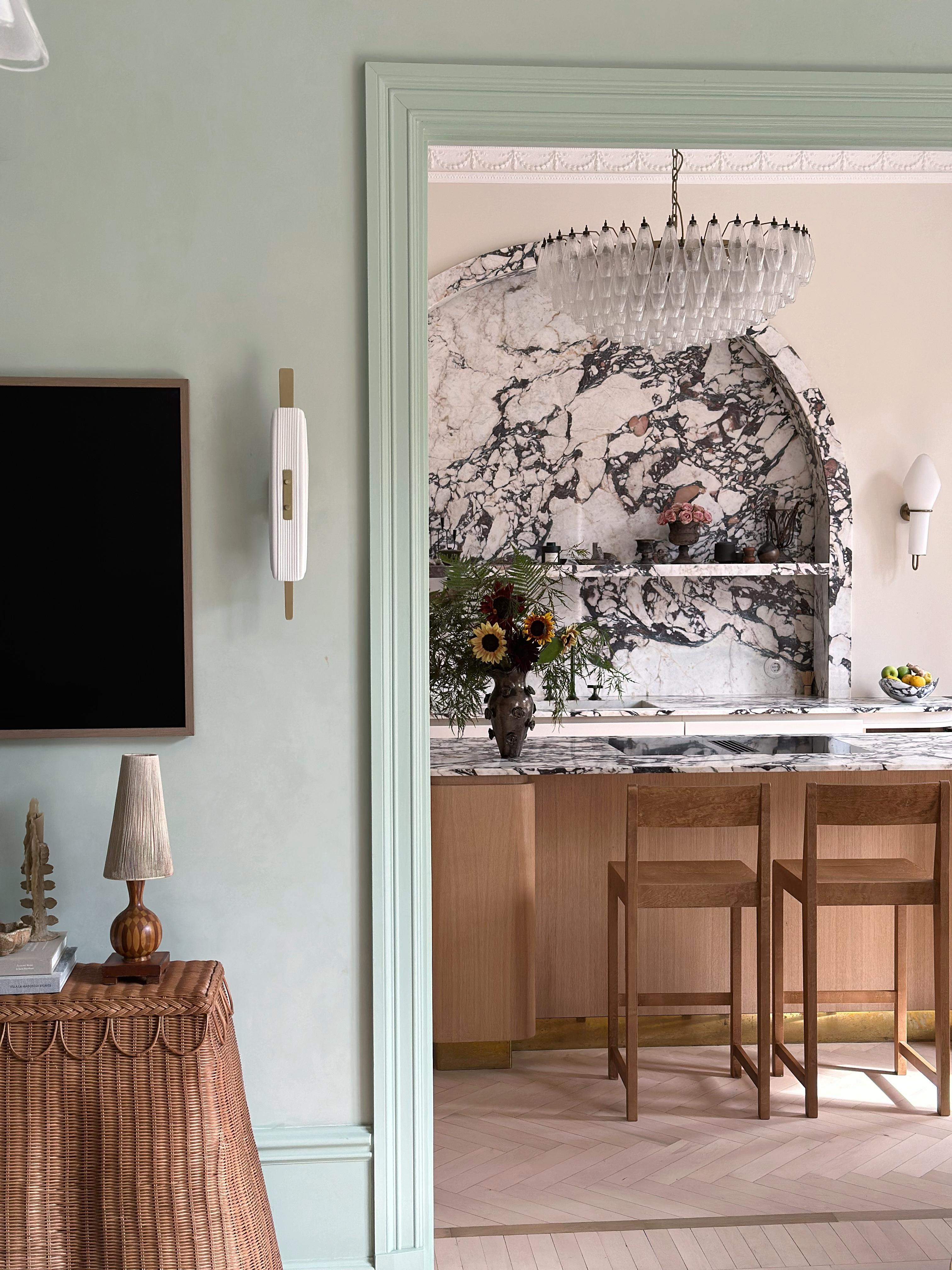 Großer Classic Murano-Kronleuchter im Stil von Carlo Scarpa. Poliedri-Prismen. im Angebot 1