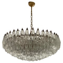 Großer Classic Murano-Kronleuchter im Stil von Carlo Scarpa. Poliedri-Prismen.