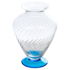 Grand vase classique en verre de Murano, bicolore, années 1960, Murano Italie