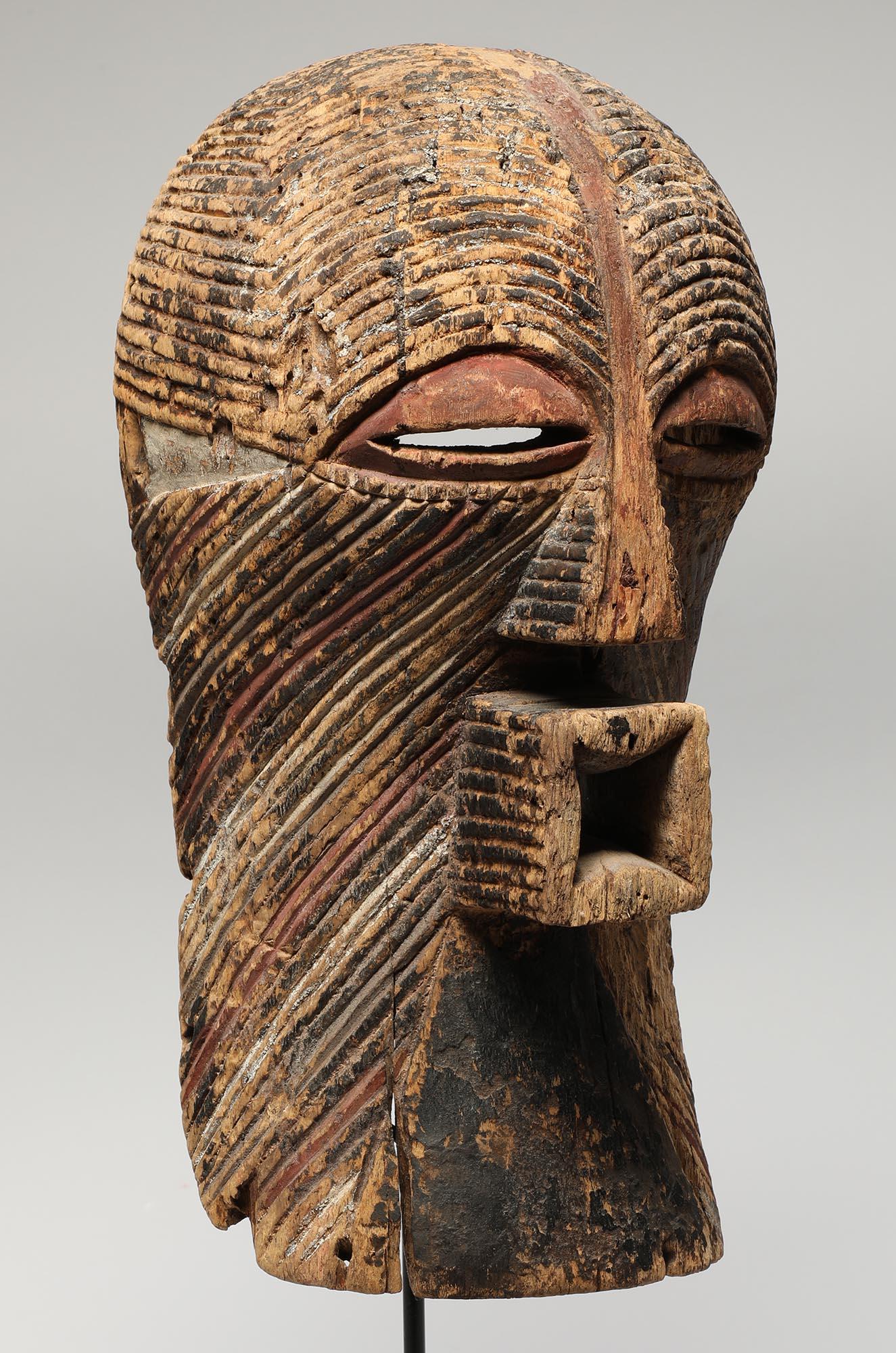 Hand-Carved Large Classic Songye Kifwebe Mask, Ex Laeremans, Davy Early 20th Century Congo