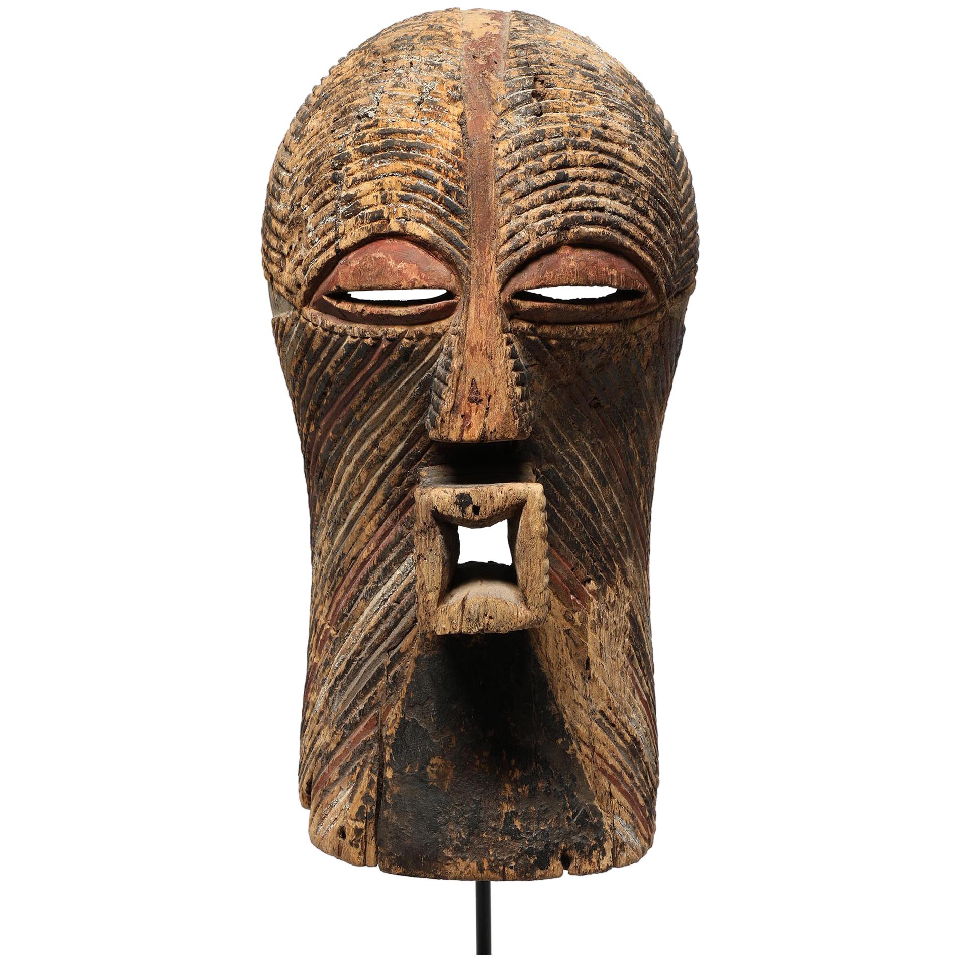 Large Classic Songye Kifwebe Mask, Ex Laeremans, Davy Early 20th Century Congo
