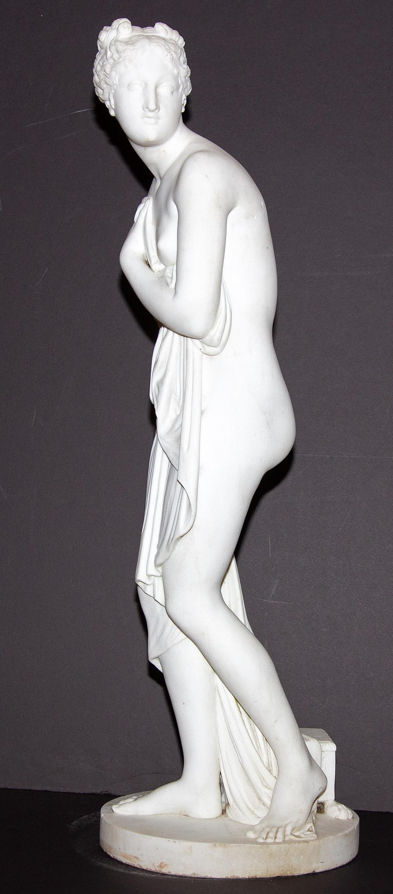 Klassische Marmorstatue „Venus Italica“ aus dem 19. Jahrhundert (Neoklassisch)