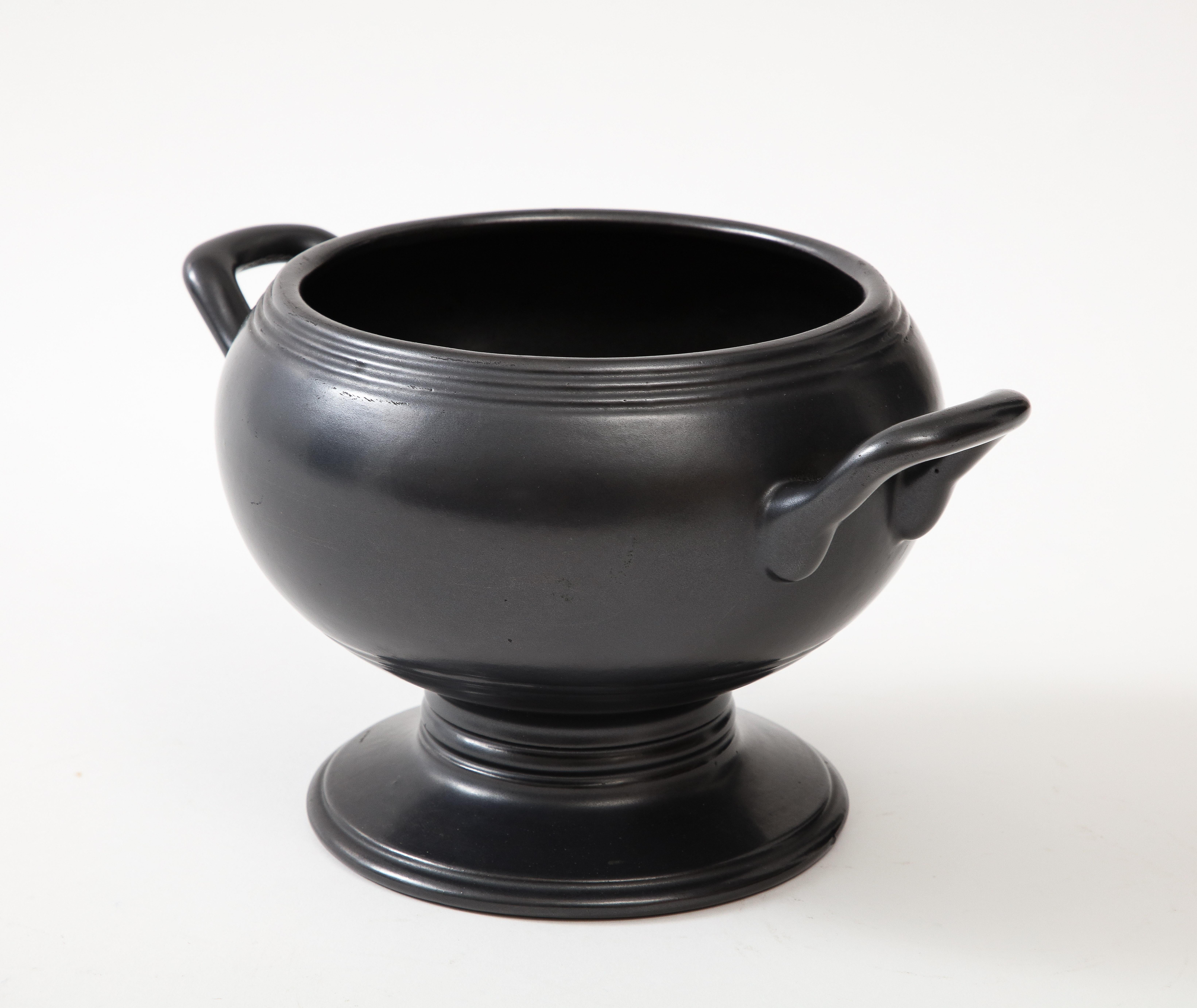 Mid-20th Century Large Classical Black Vase with Handles, France, c. 1960