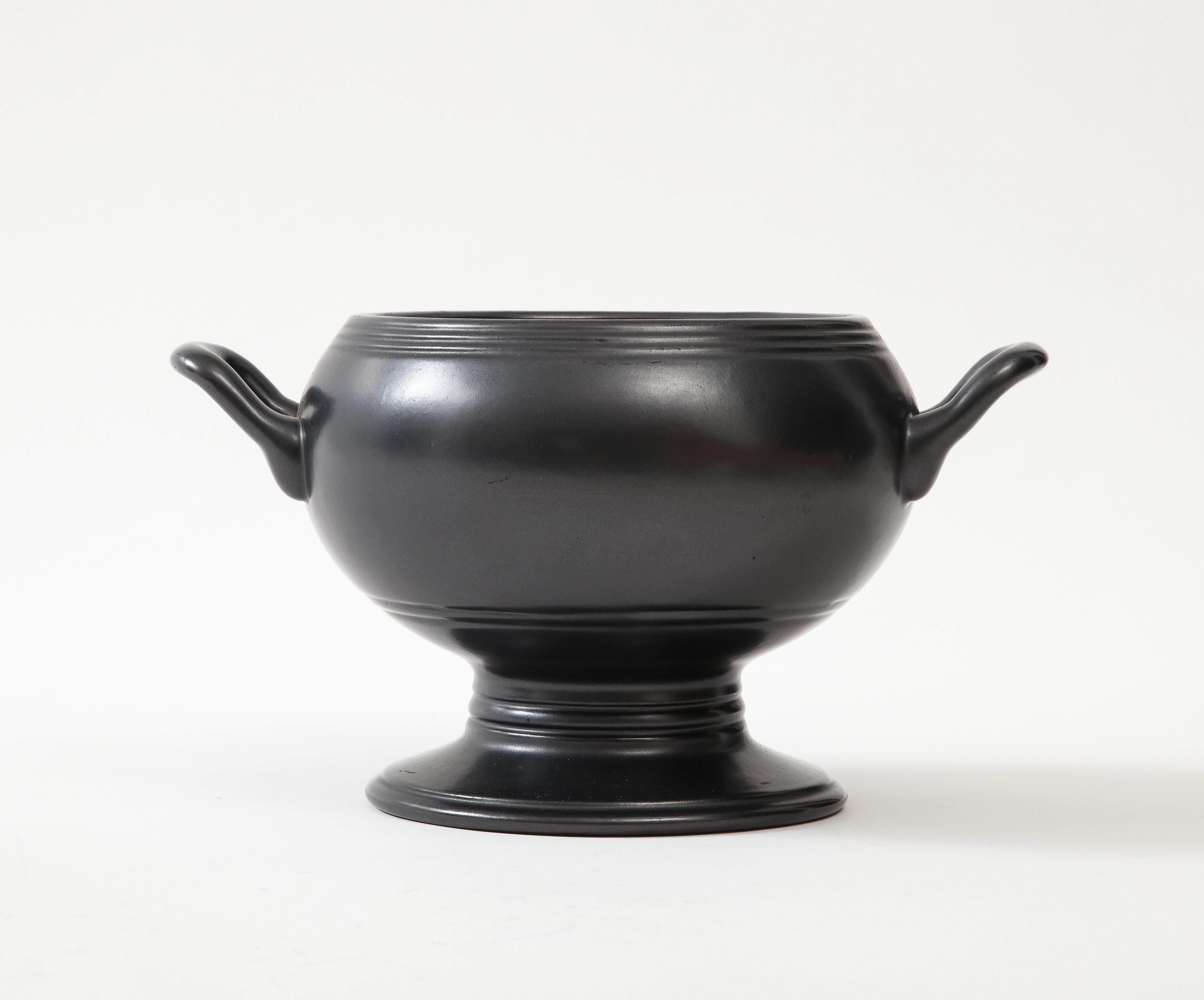 Large Classical Black Vase with Handles, France, c. 1960 1