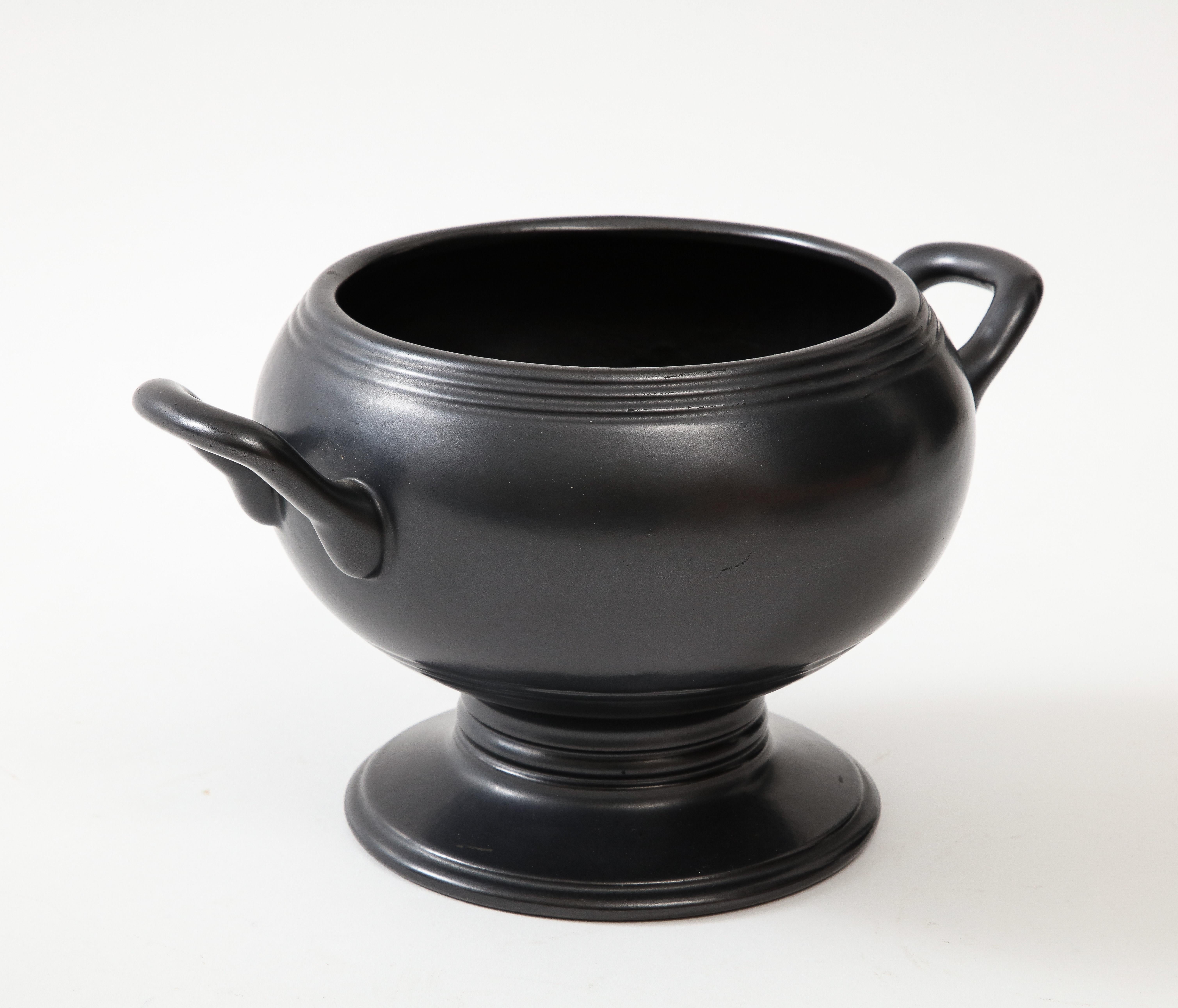 Large Classical Black Vase with Handles, France, c. 1960 2