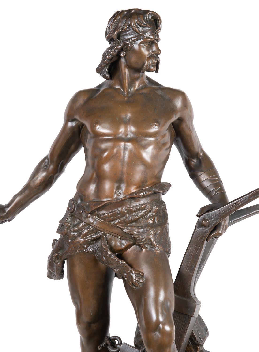 Große klassische Bronze „By the Sword and Plow“, von Boisseau (Klassisch-römisch) im Angebot