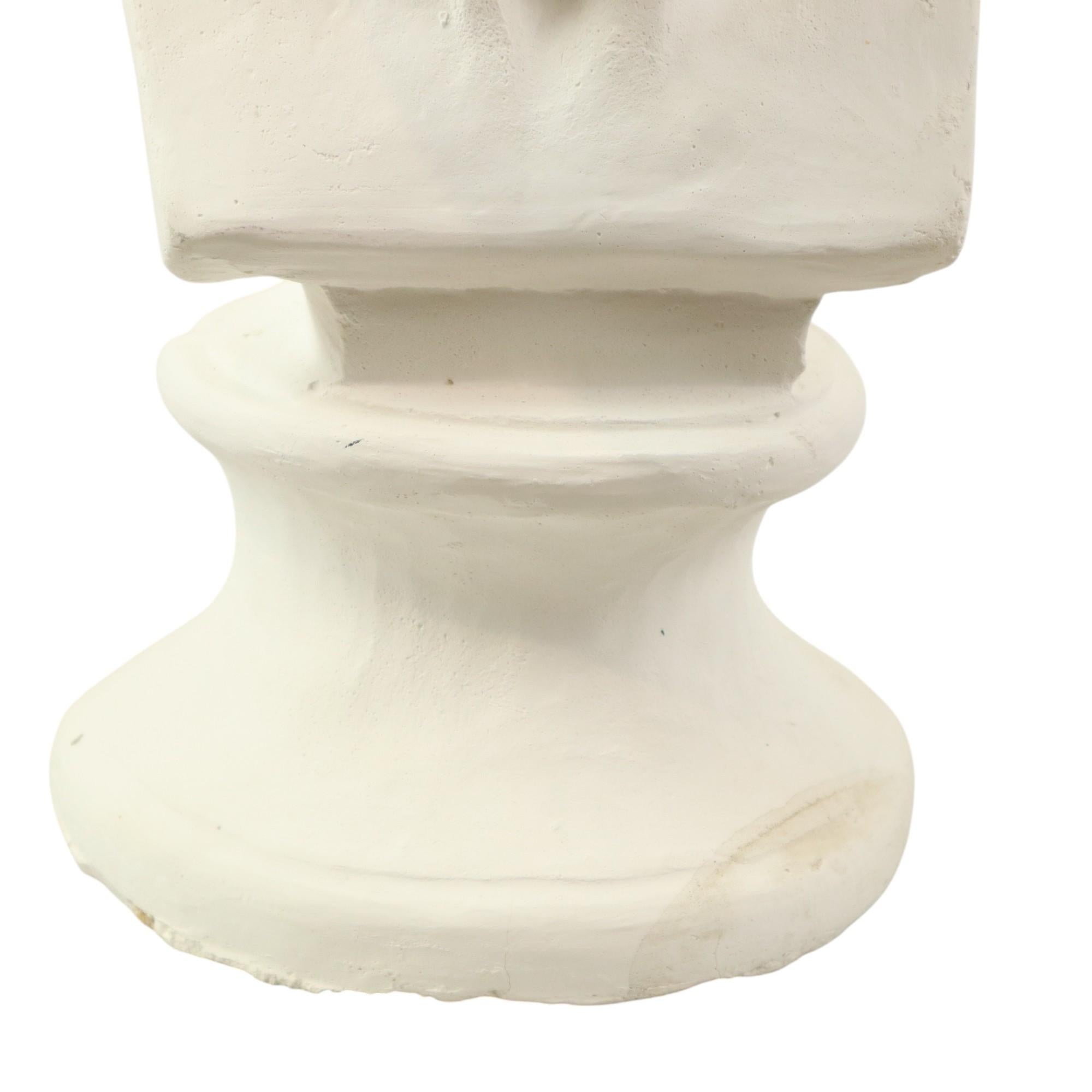 Gran busto clásico de anciano de escayola 51cm en venta 2