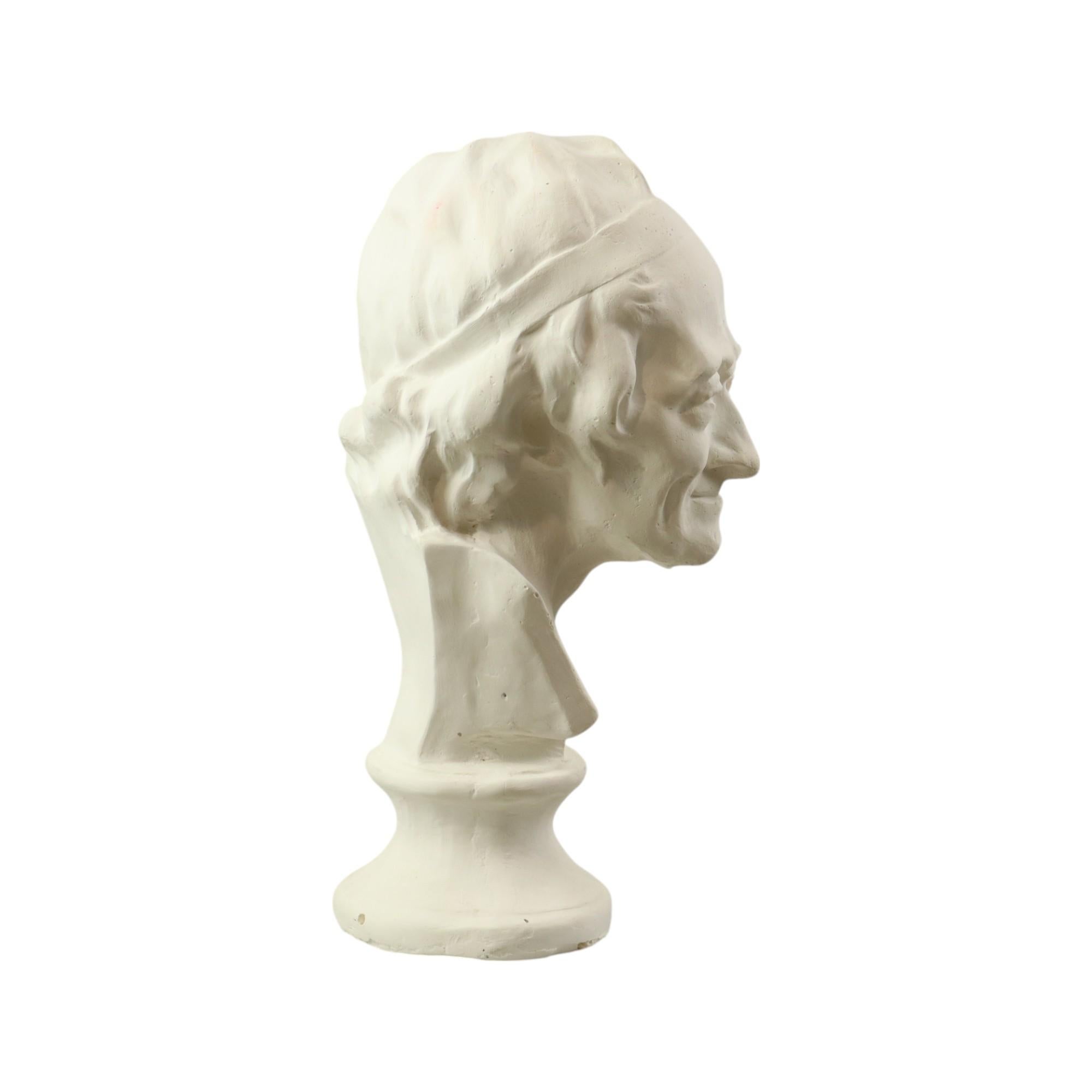 Gran busto clásico de anciano de escayola 51cm Neoclásico en venta