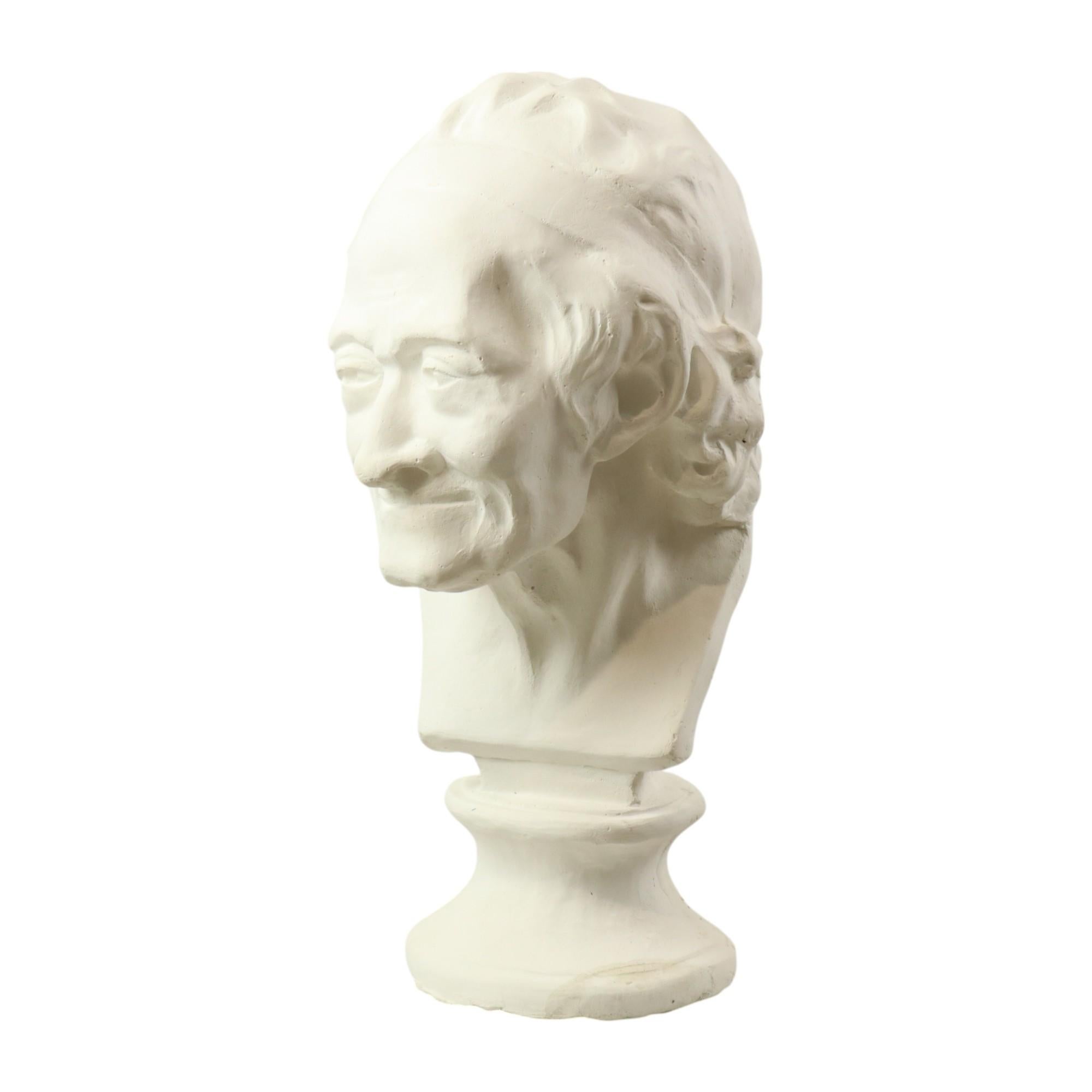 Gran busto clásico de anciano de escayola 51cm en Bueno estado para la venta en Poperinge, BE