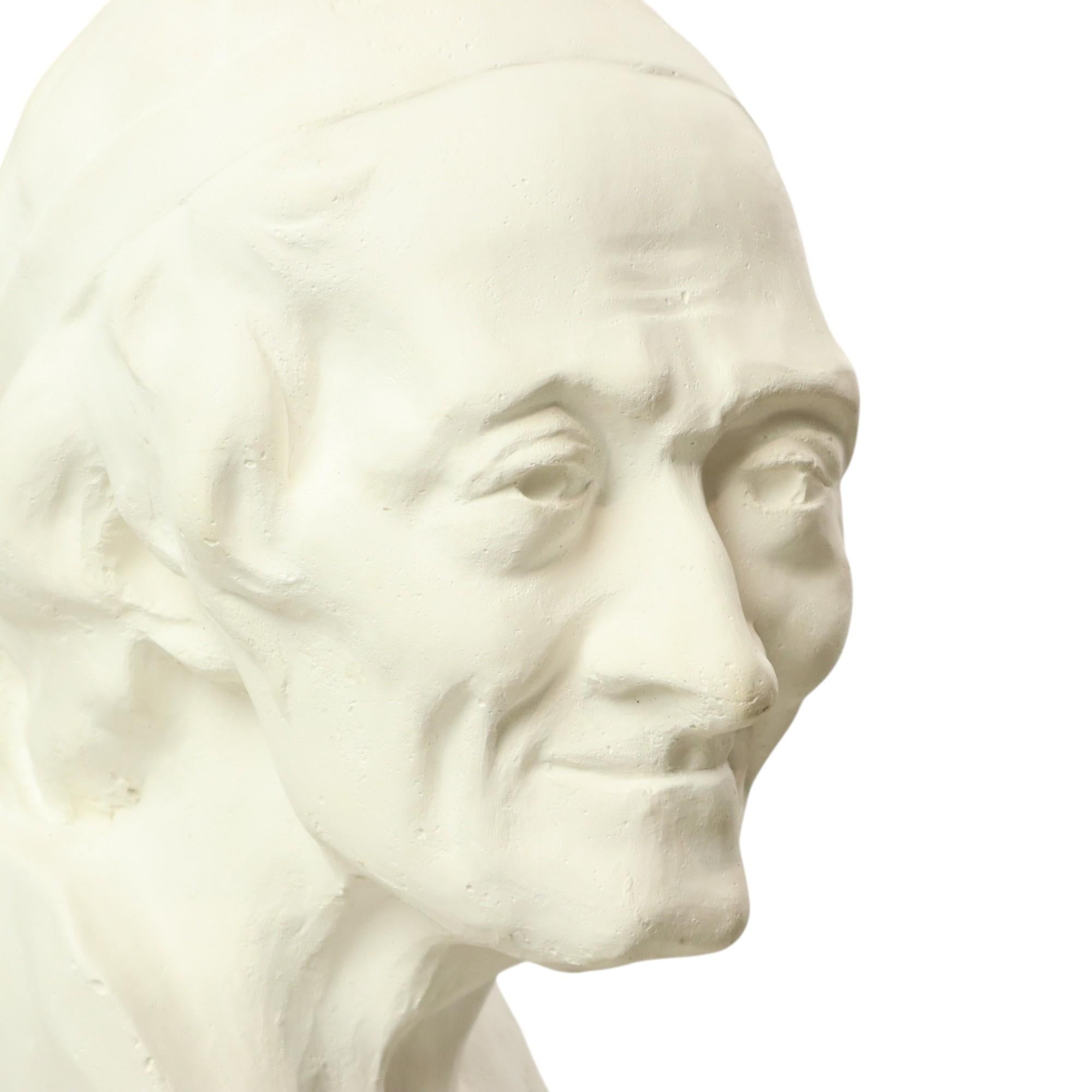 Gran busto clásico de anciano de escayola 51cm Yeso en venta
