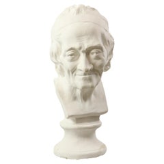Gran busto clásico de anciano de escayola 51cm