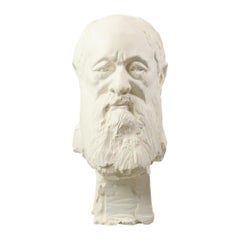 Large Classical Bust Old Man with Beard Plaster 50cm