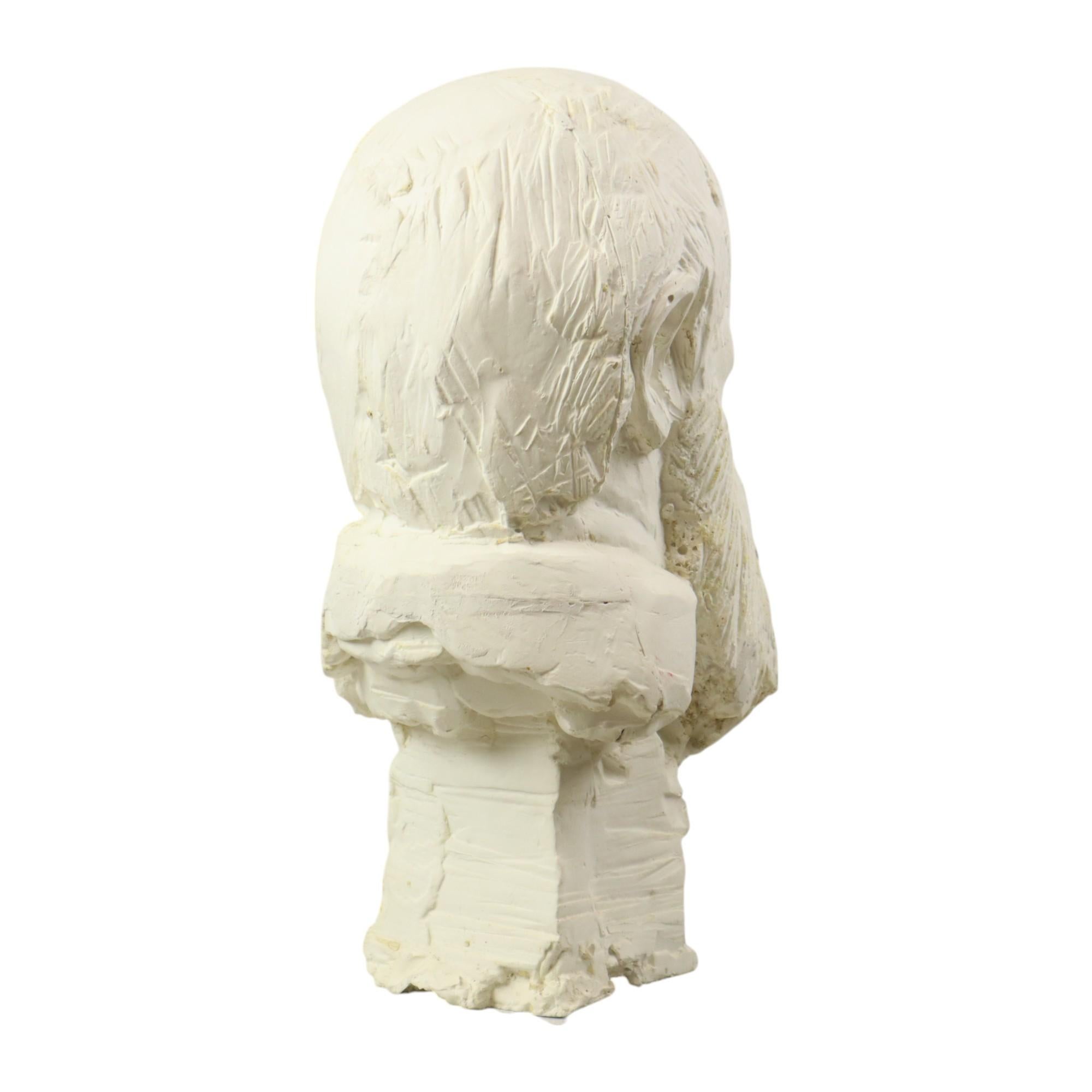 Cast Large Classical Bust Old Man with Beard Plaster 50cm For Sale