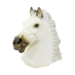 Large Classical Bust Parthenon Horse Greek Style Plaster 39cm