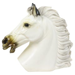 Large Classical Bust Parthenon Horse Greek Style Plaster 39cm