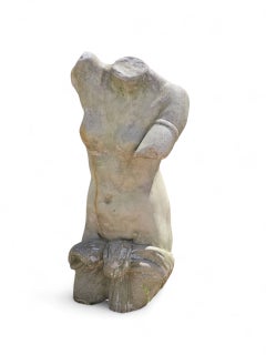 Large Classical Greek-Style Plaster Bust, 1950s