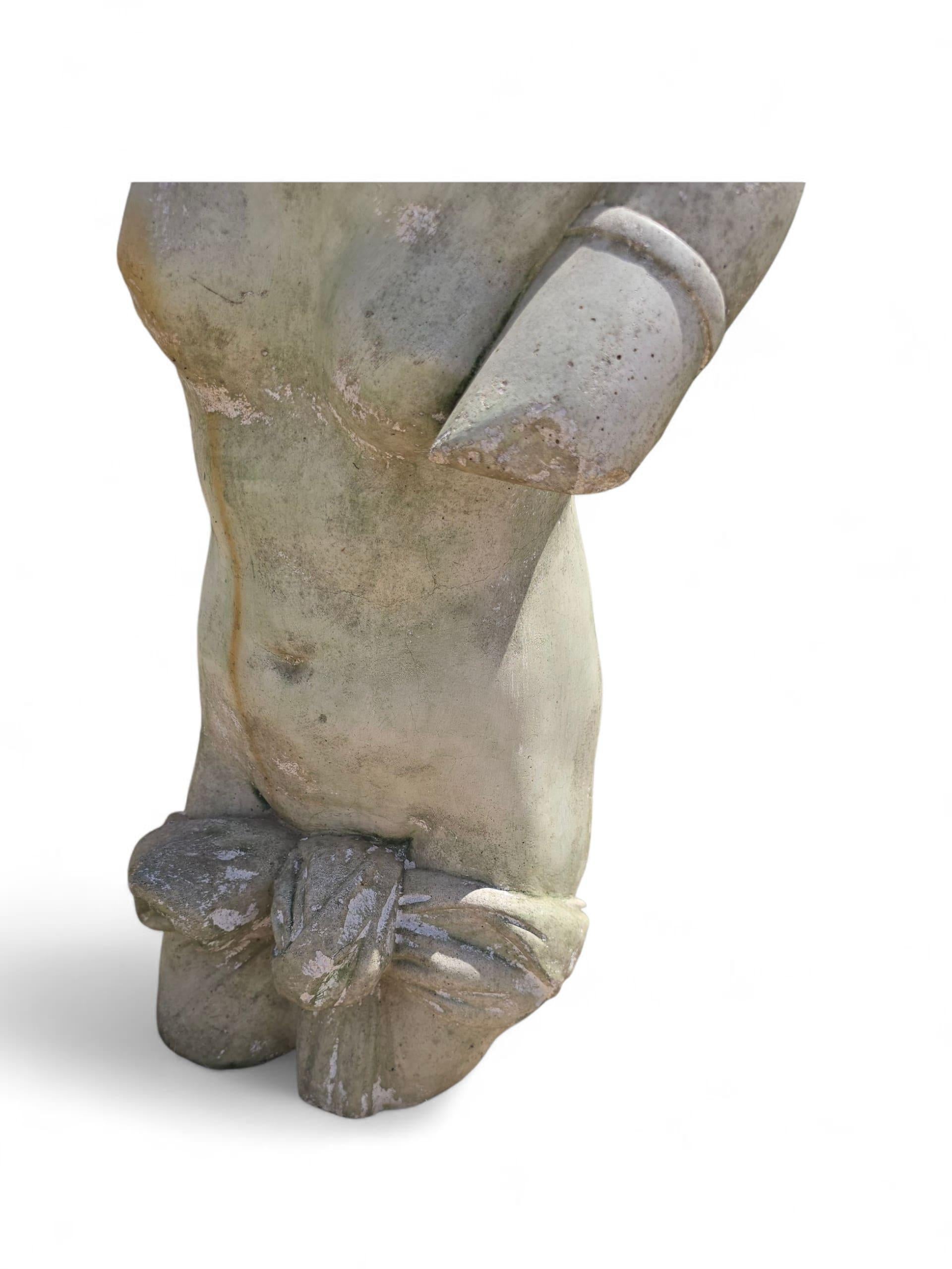 Metà XX secolo Grande busto in gesso in stile greco classico, anni '50 in vendita