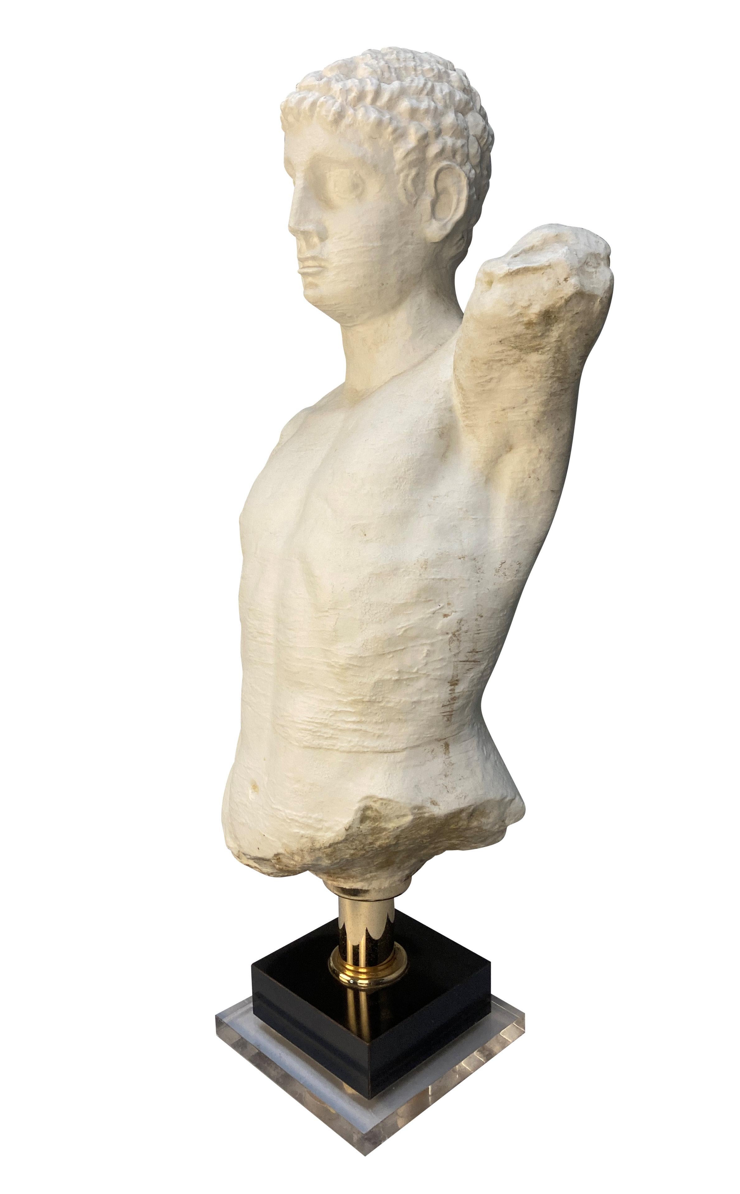 Italiano Grande testa classica e busto di un giovane uomo in vendita