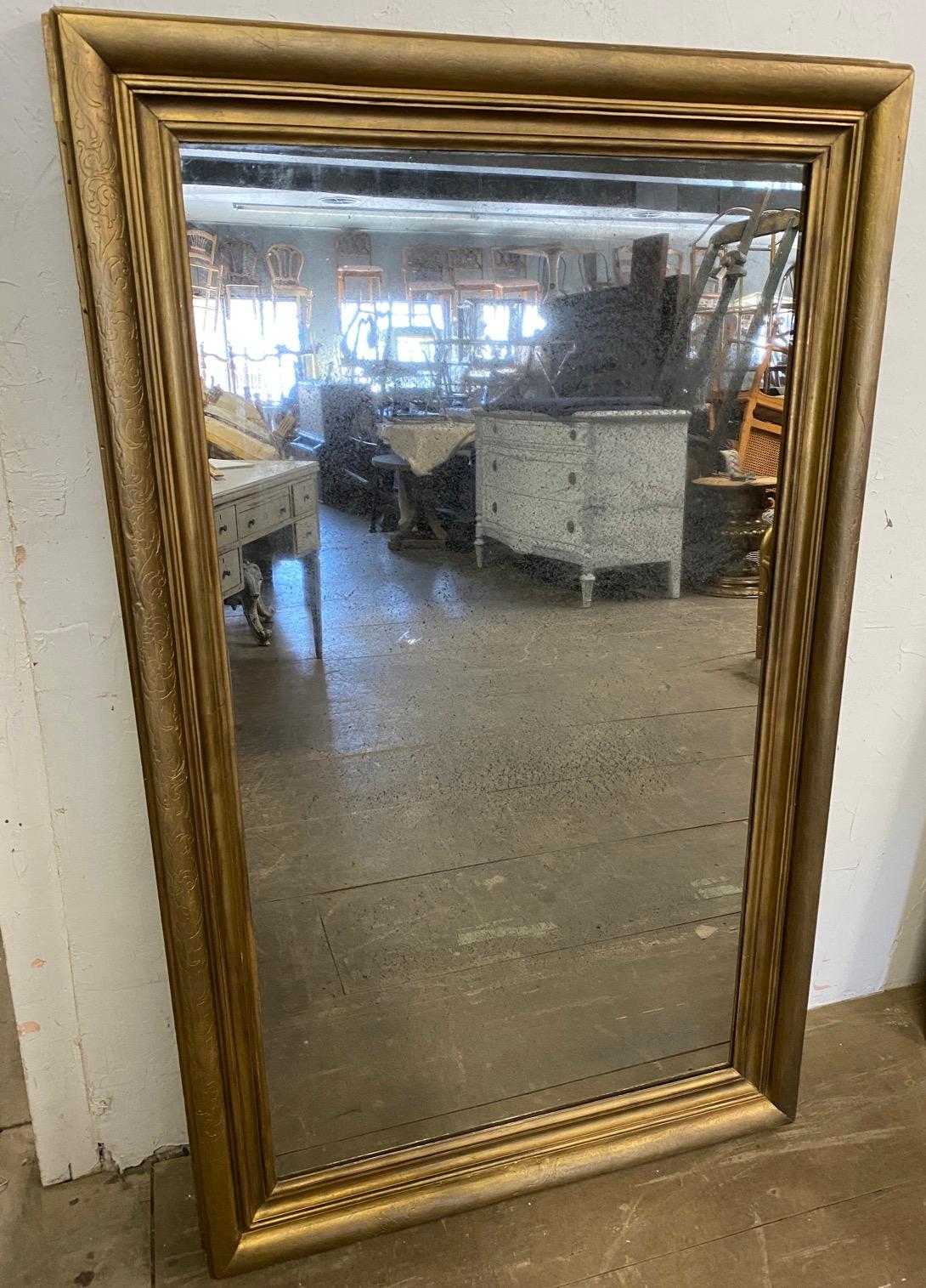 Large Classical Mirror In Fair Condition For Sale In Sheffield, MA