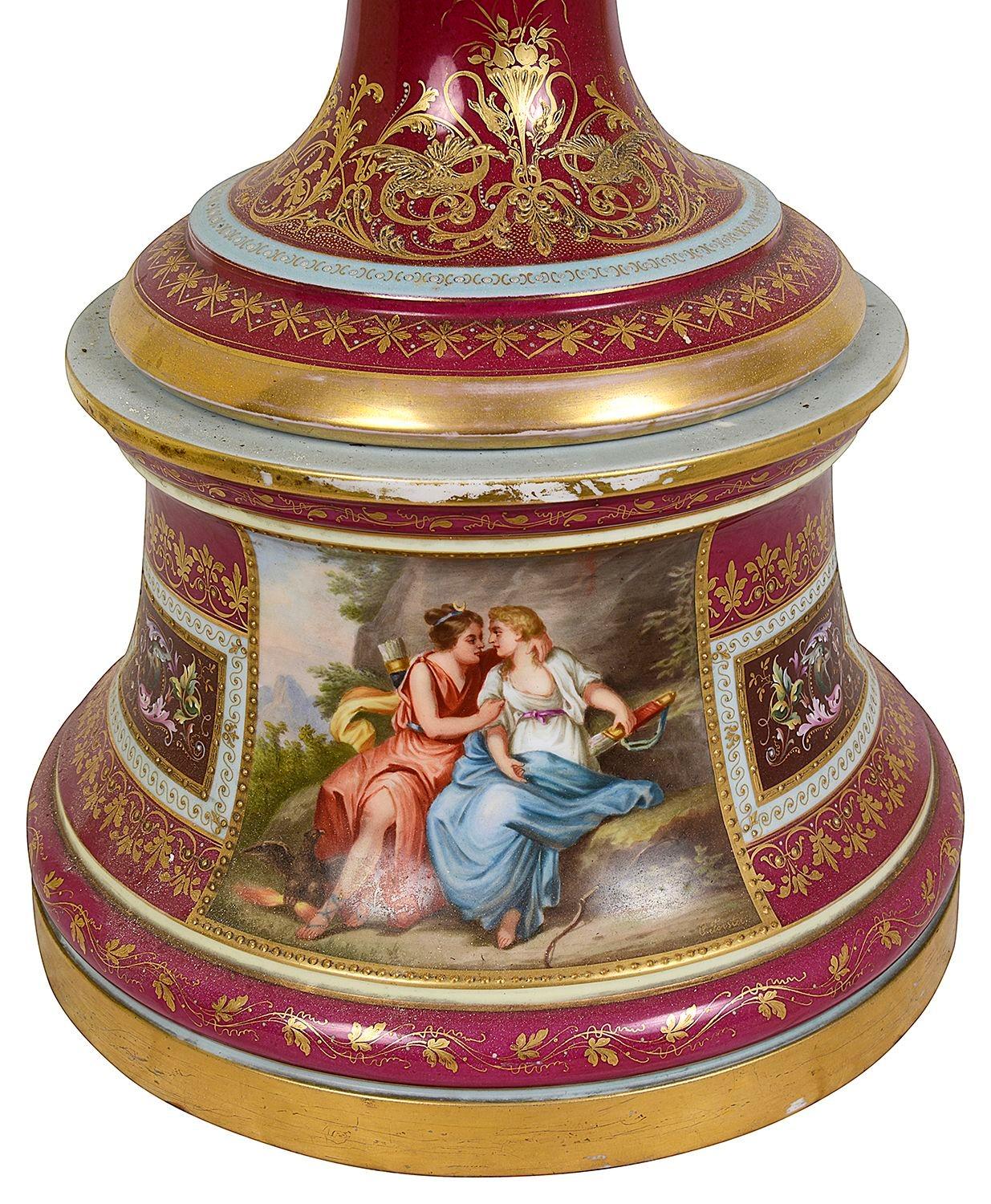 Grande vaso con coperchio classico di Vienna, 1890 circa in vendita 3