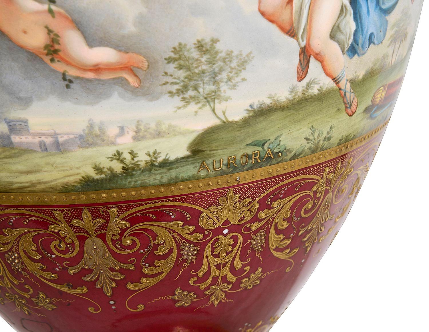 Grande vaso con coperchio classico di Vienna, 1890 circa in vendita 1